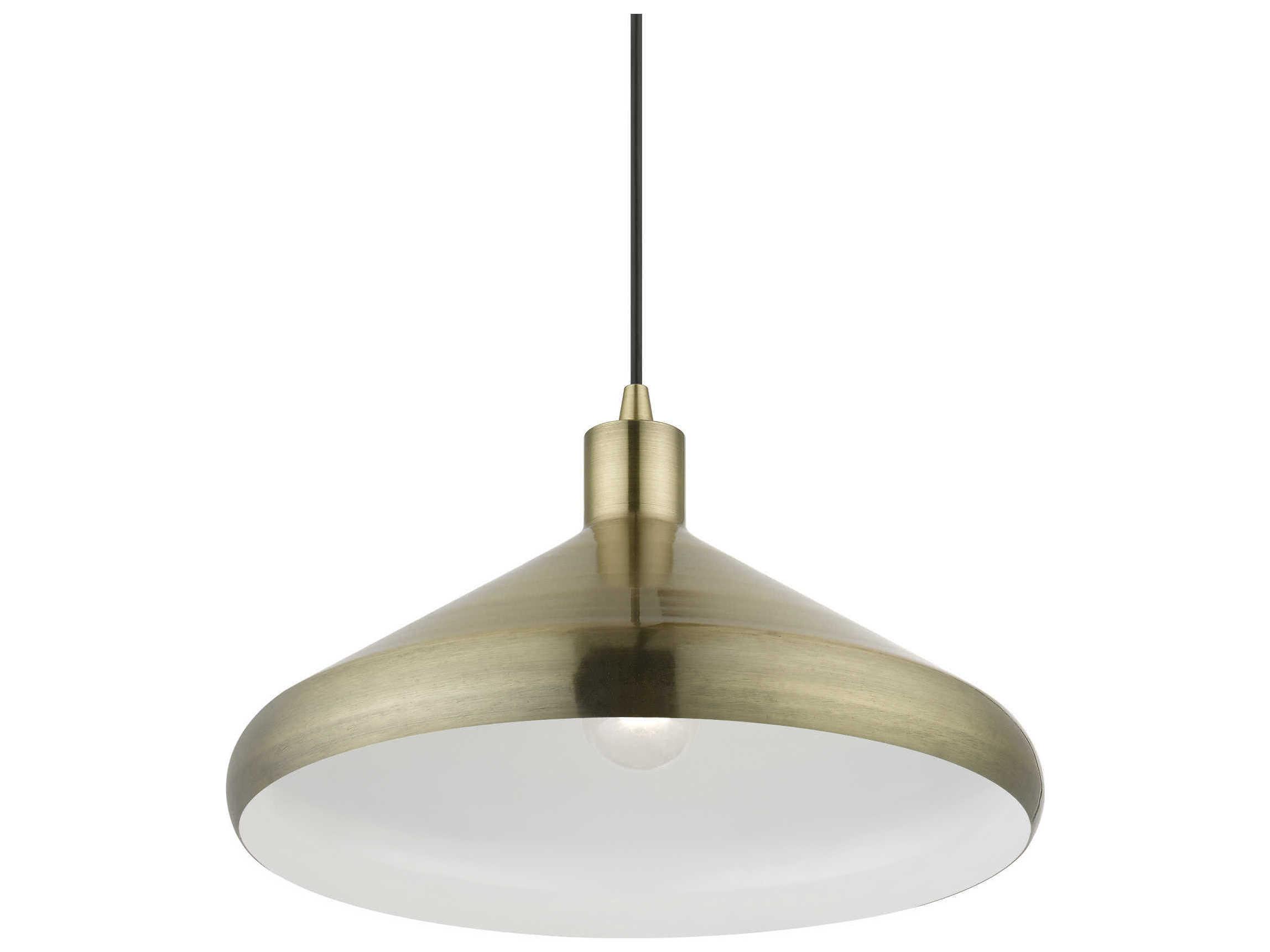 Livex Lighting Geneva 1-Light Antique Brass Pendant