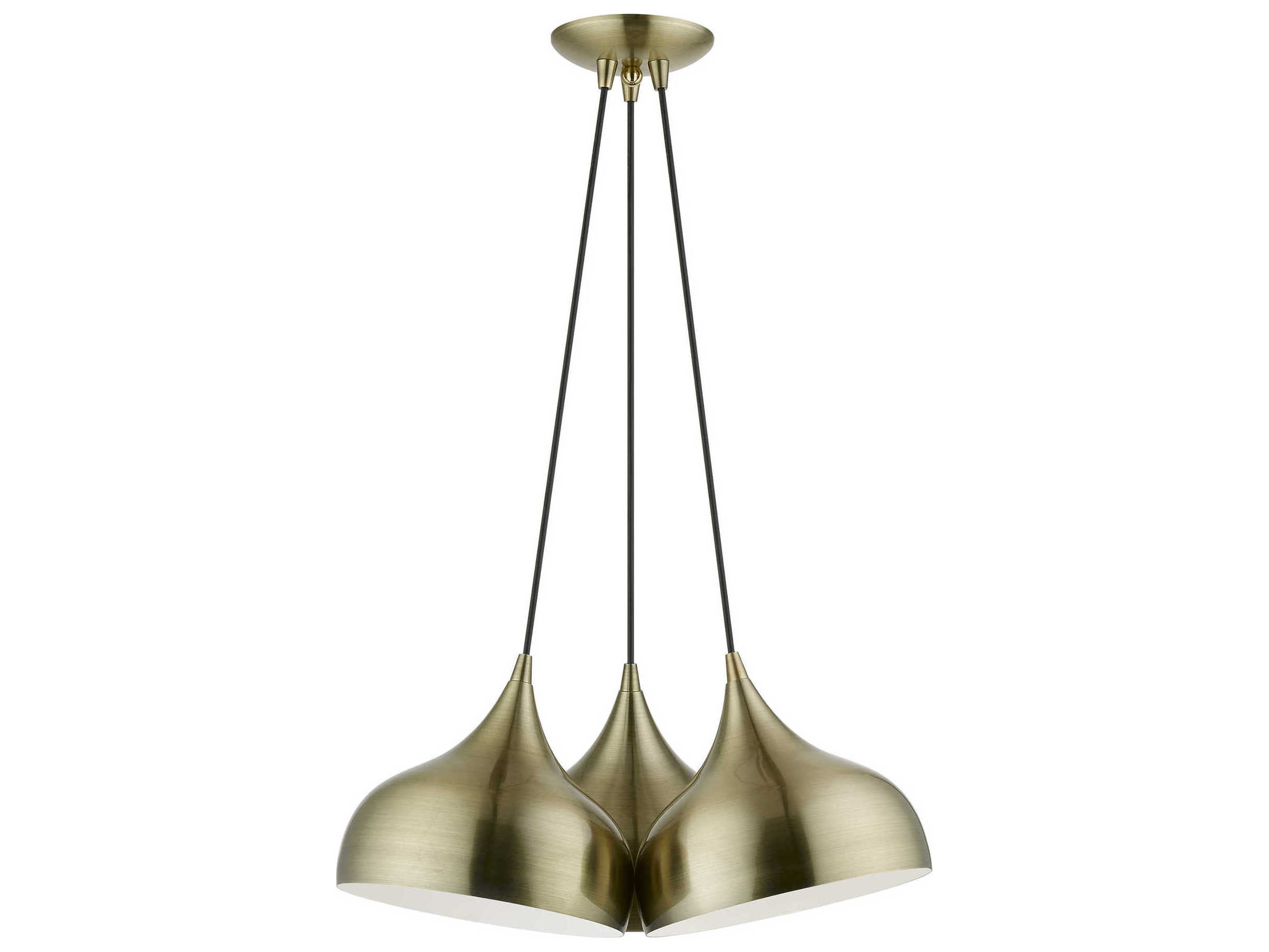 Livex Lighting Amador 3-Light Antique Brass Bell Pendant