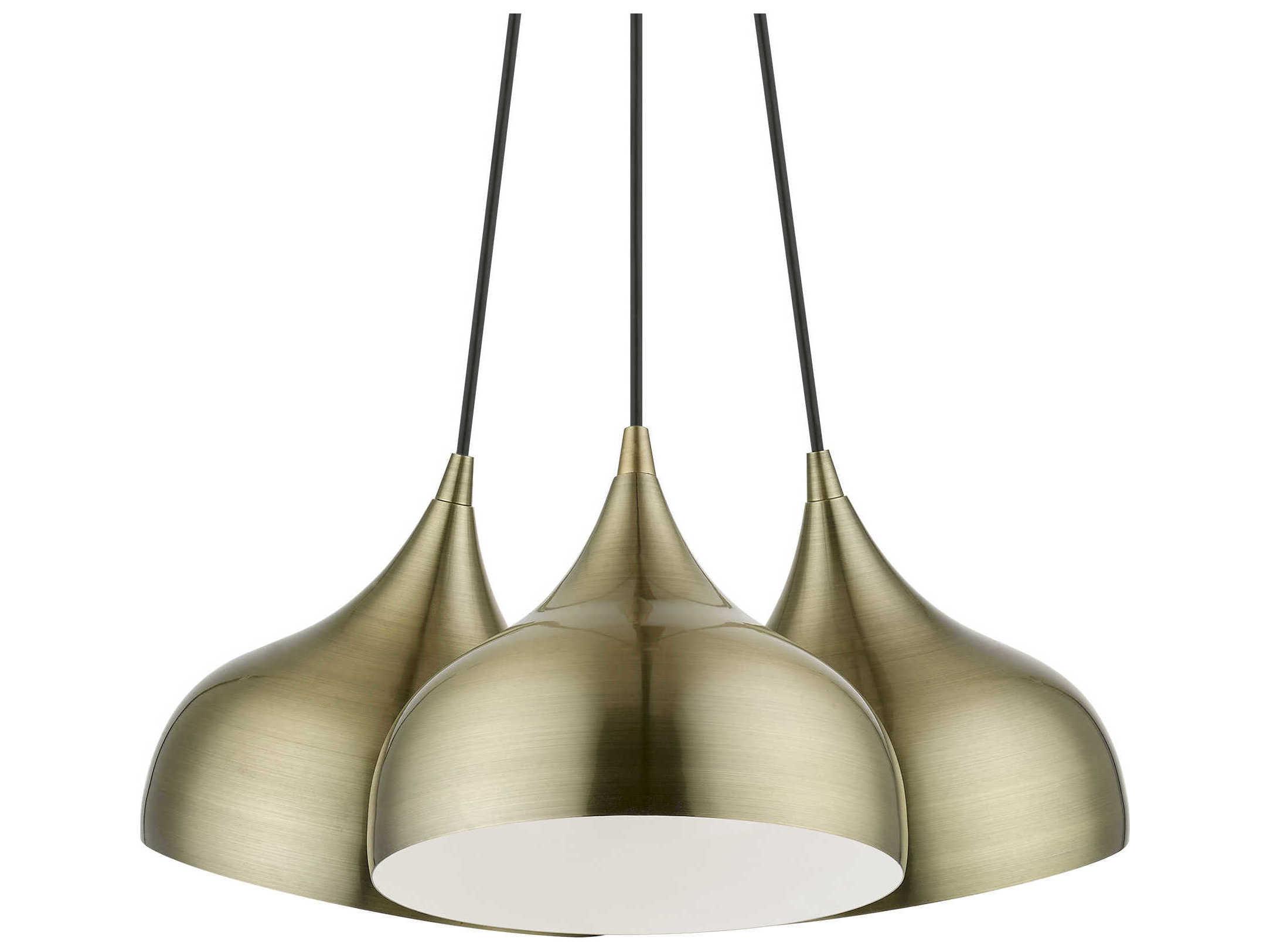 Livex Lighting Amador 3-Light Antique Brass Bell Pendant