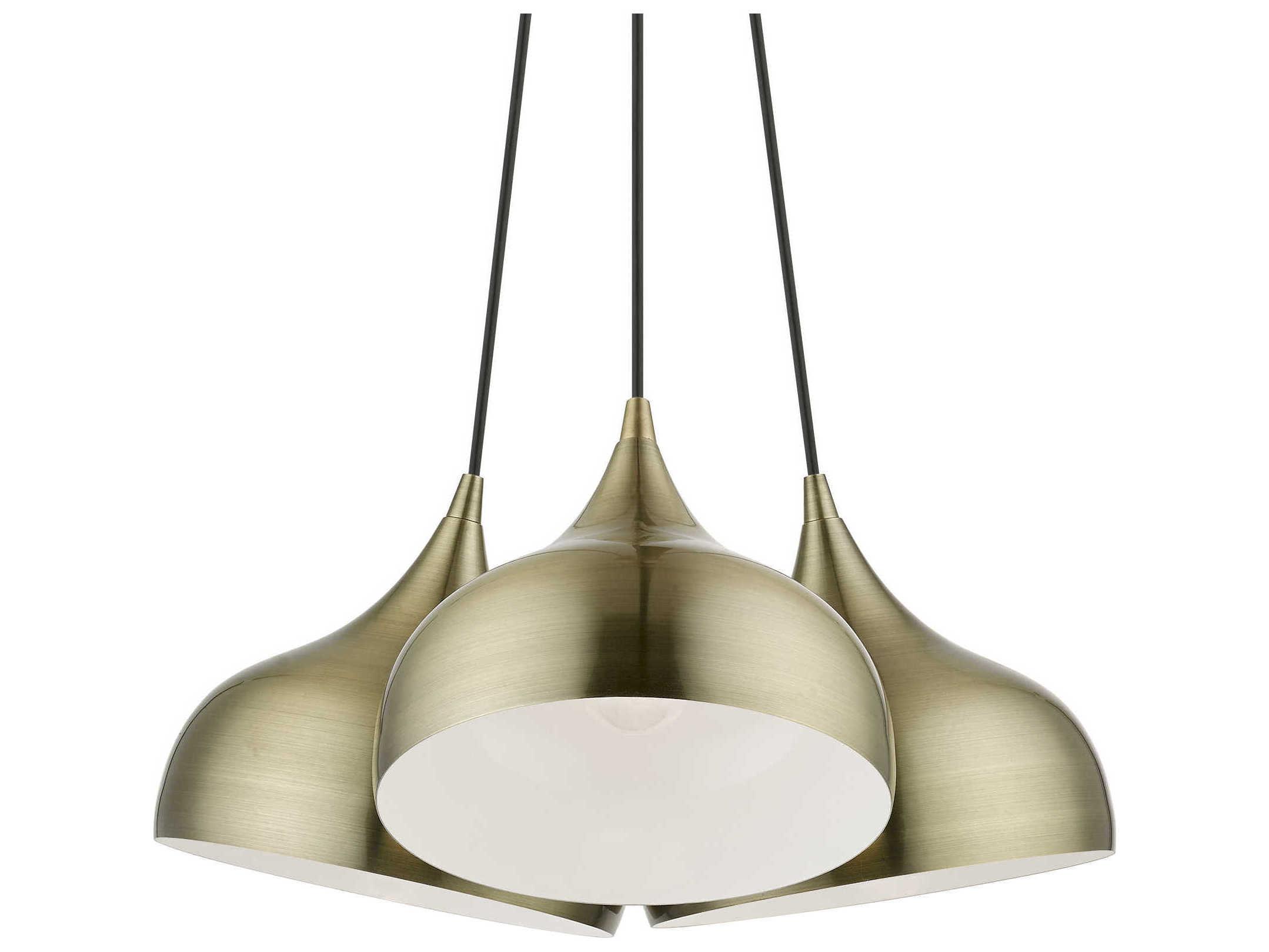 Livex Lighting Amador 3-Light Antique Brass Bell Pendant