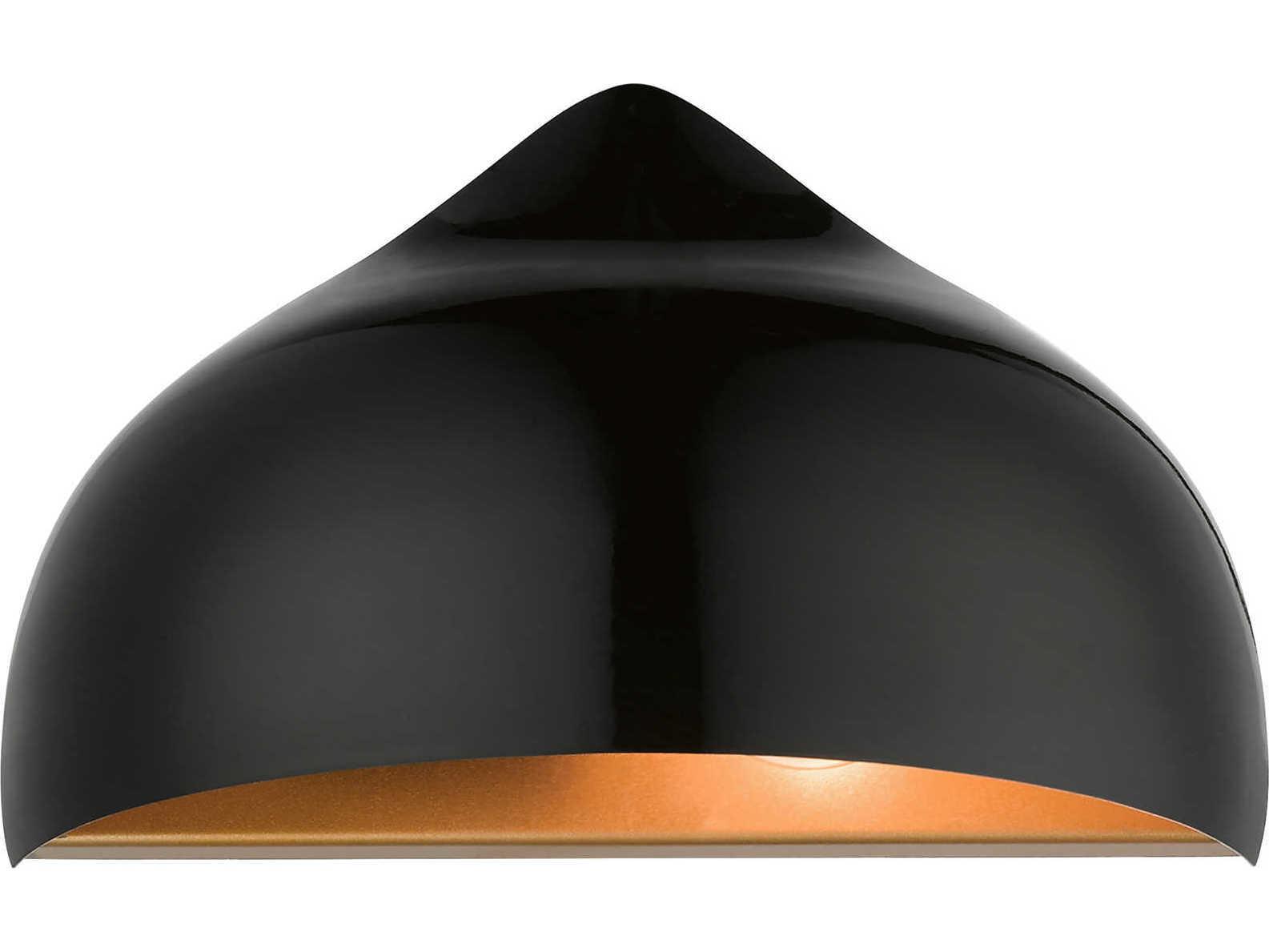 Livex Lighting Amador 1-Light Shiny Black Wall Sconce