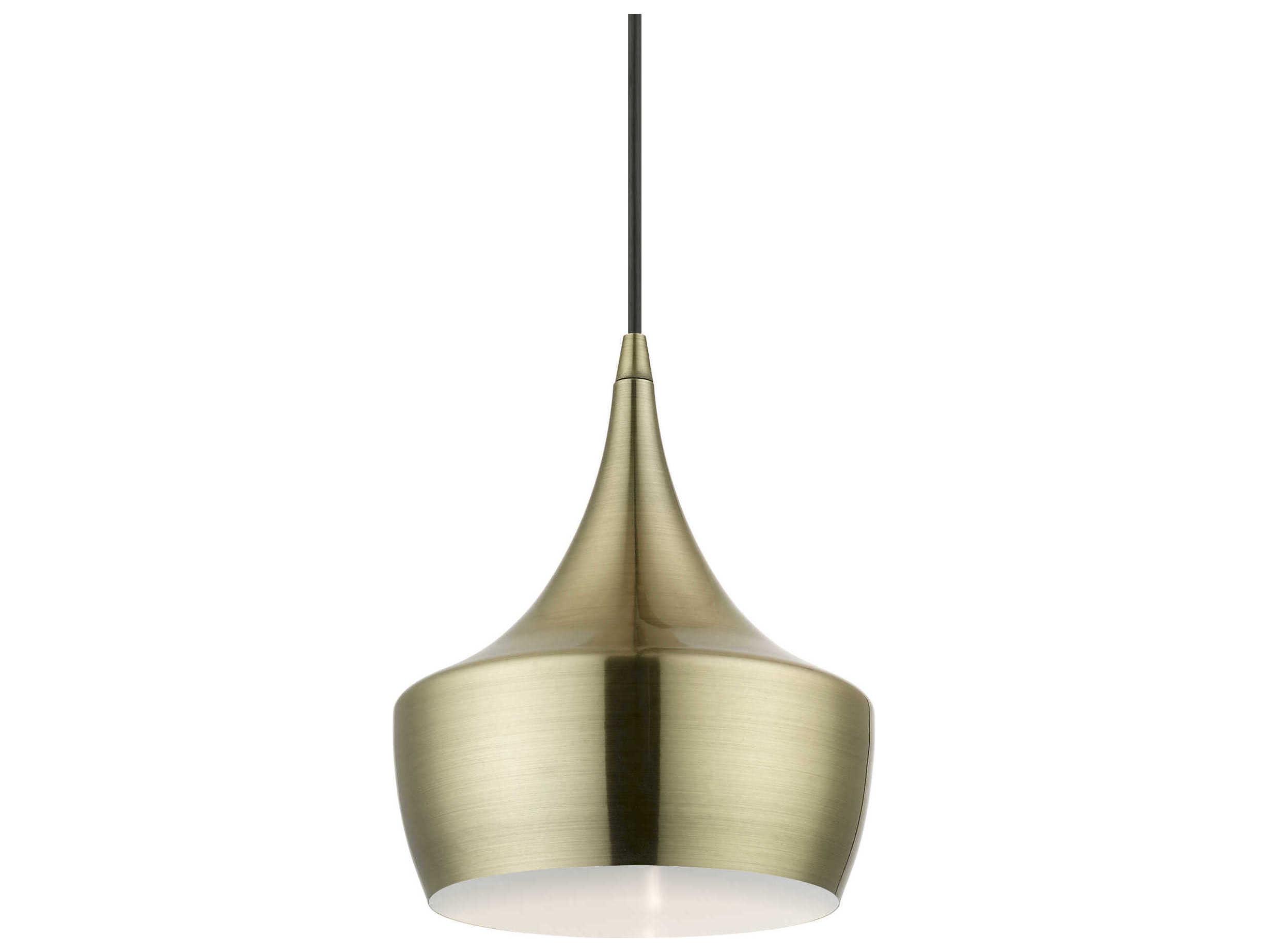 Livex Lighting Waldorf 1-Light Antique Brass Mini Pendant
