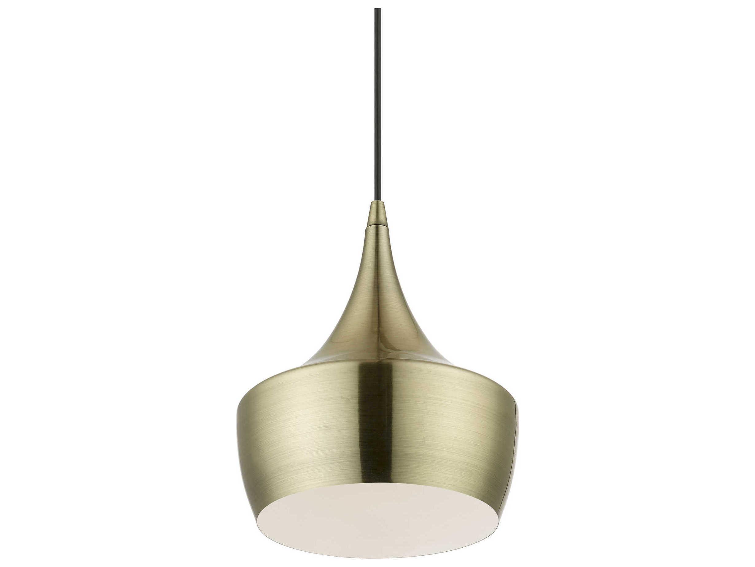Livex Lighting Waldorf 1-Light Antique Brass Mini Pendant