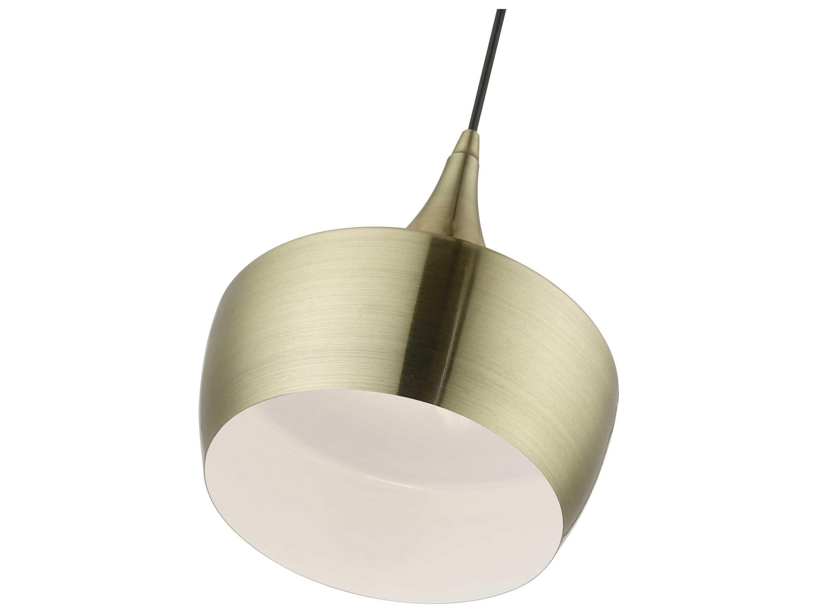 Livex Lighting Waldorf 1-Light Antique Brass Mini Pendant