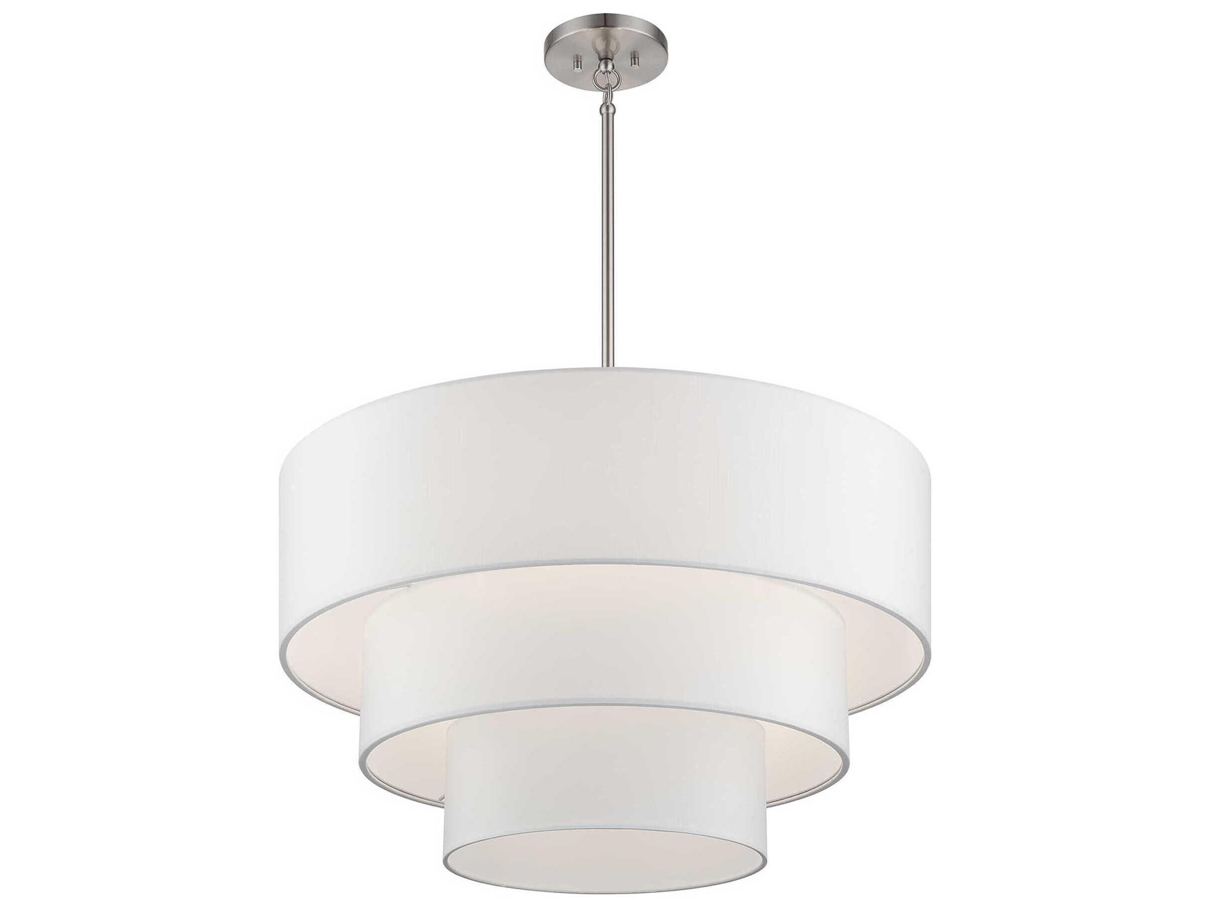 Livex Lighting Manorwood 5-Light Brushed Nickel Pendant