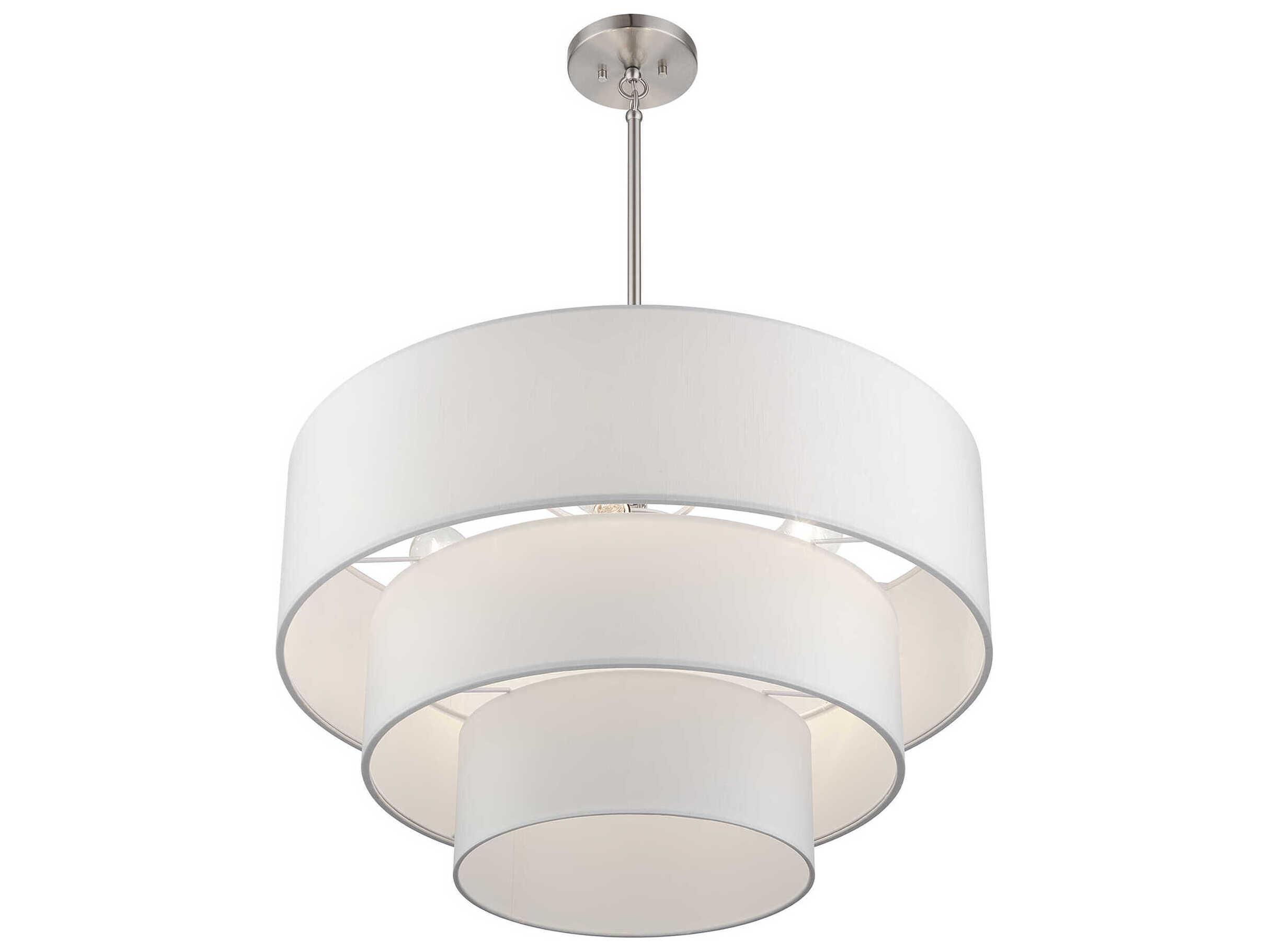 Livex Lighting Manorwood 5-Light Brushed Nickel Pendant