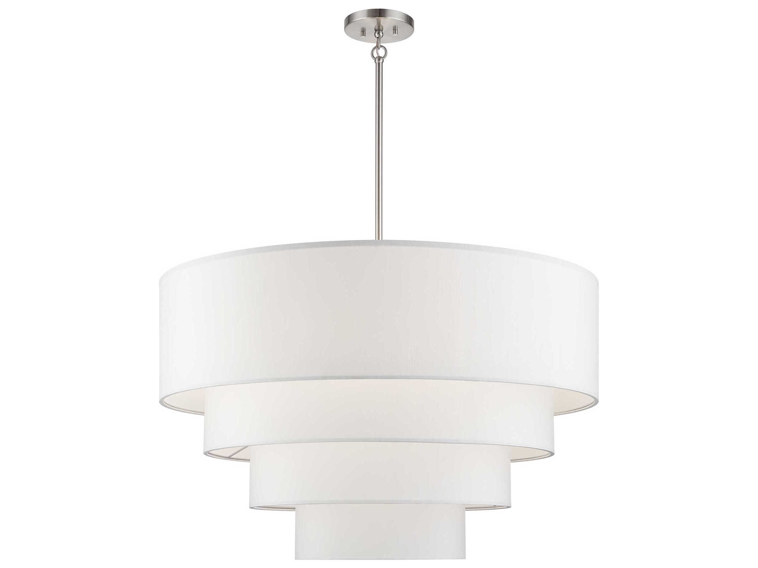 Livex Lighting Manorwood 8-Light Brushed Nickel Pendant