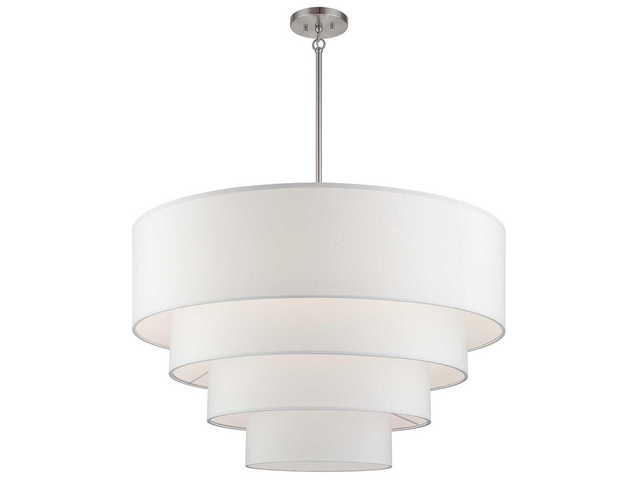 Livex Lighting Manorwood 8-Light Brushed Nickel Pendant