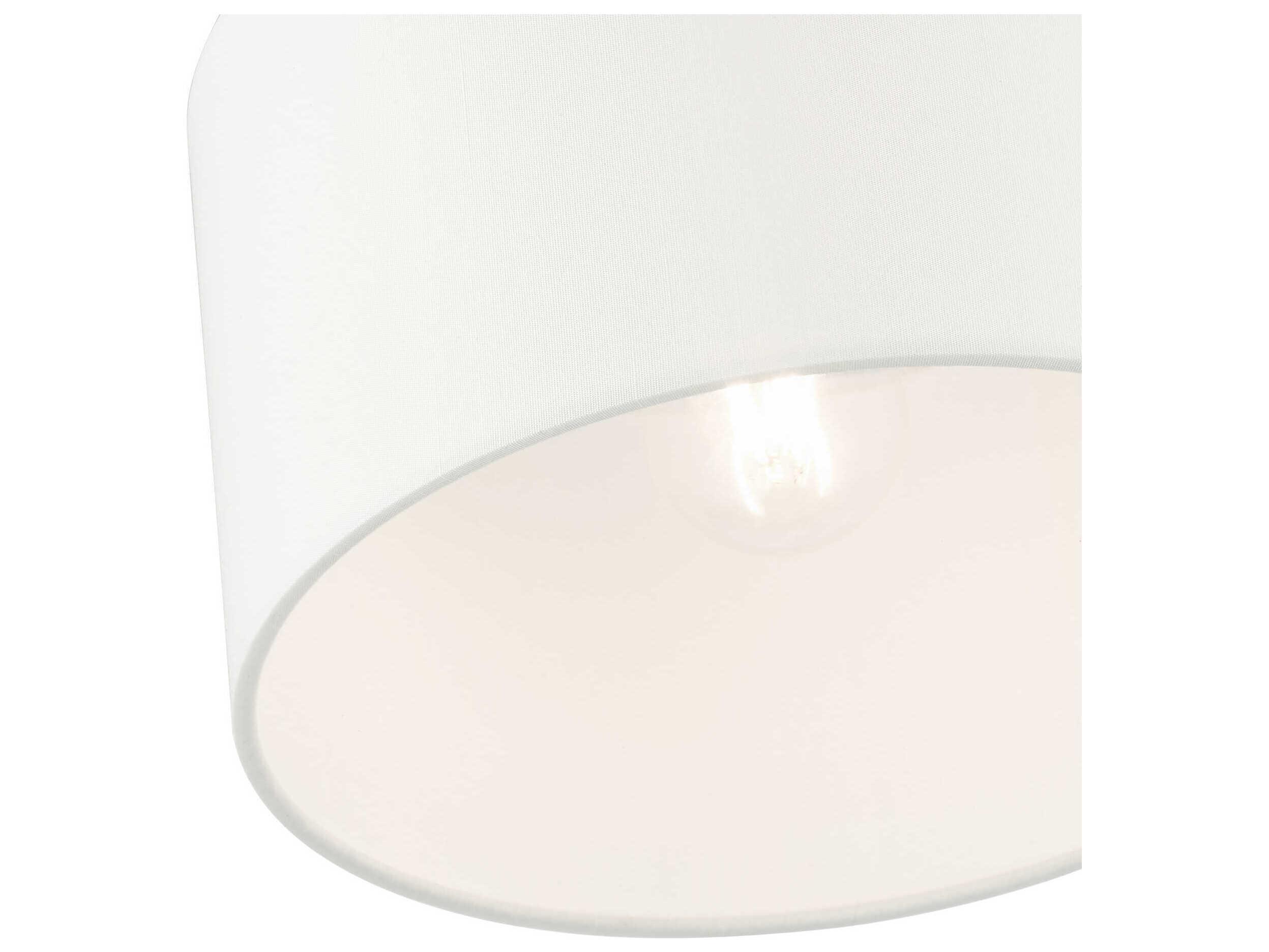 Livex Lighting Meridian 1-Light Black Drum Semi Flush Mount