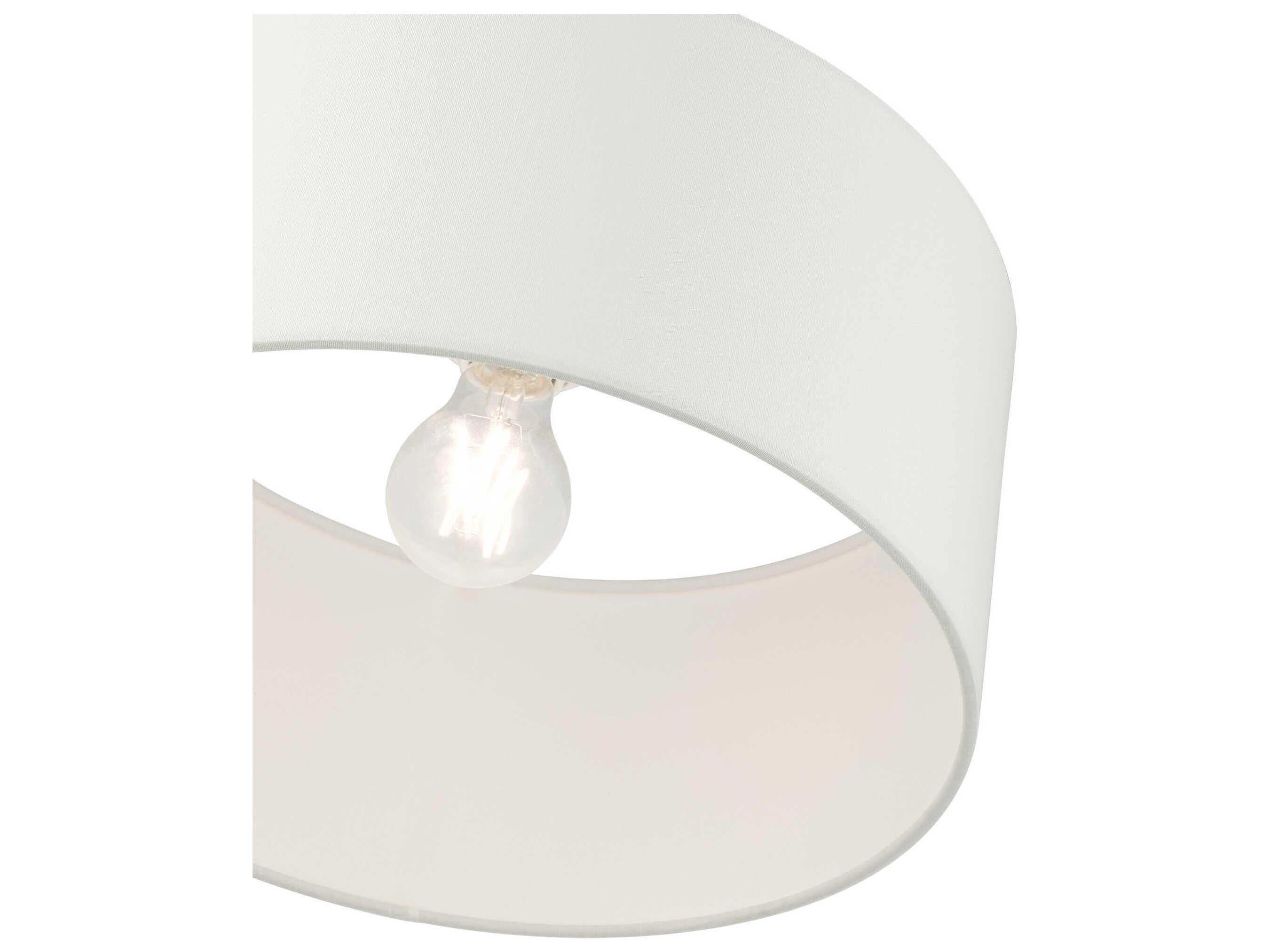 Livex Lighting Meridian 1-Light Black Drum Semi Flush Mount