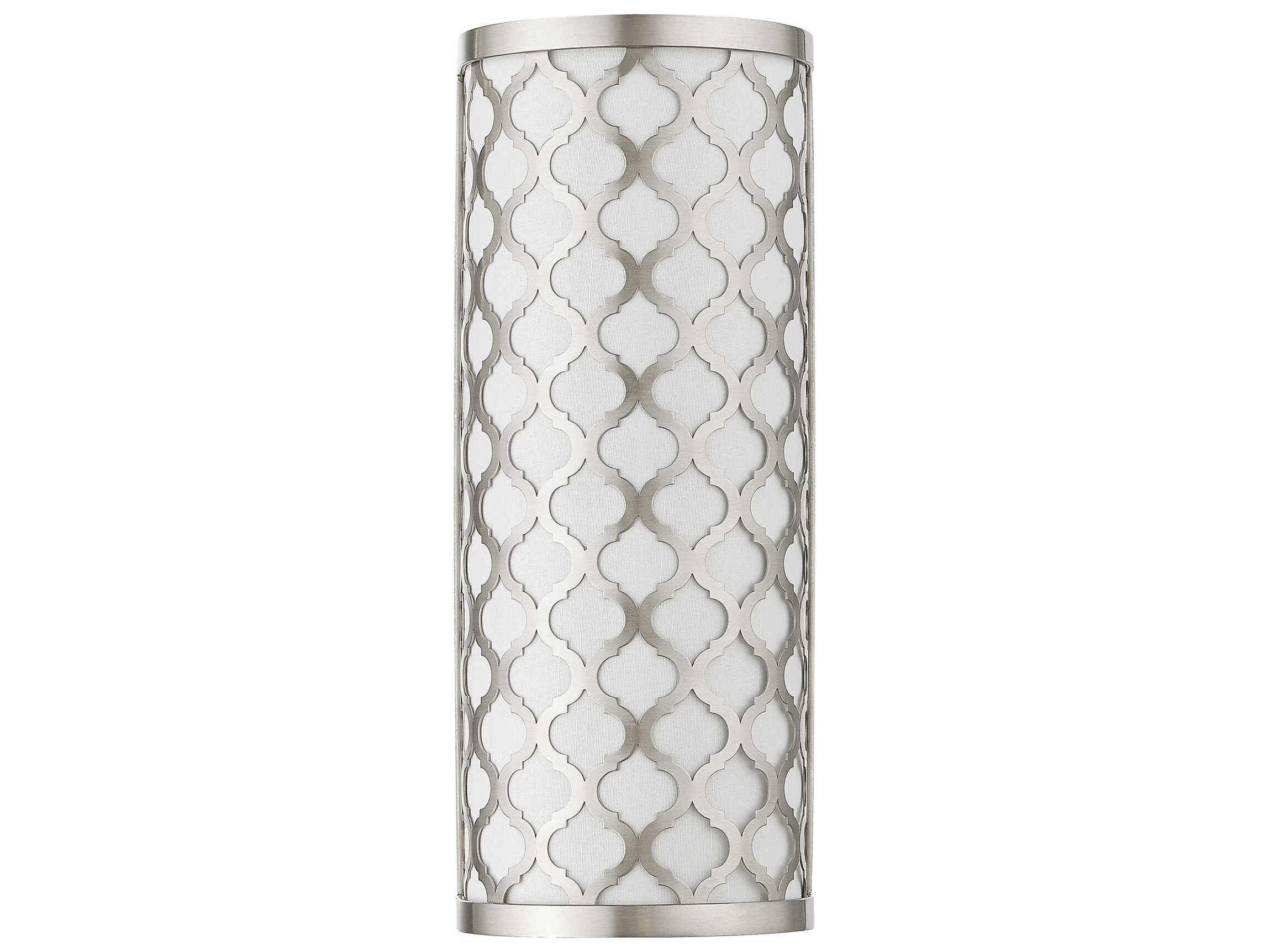 Livex Lighting Arabesque 1-Light Brushed Nickel White Wall Sconce