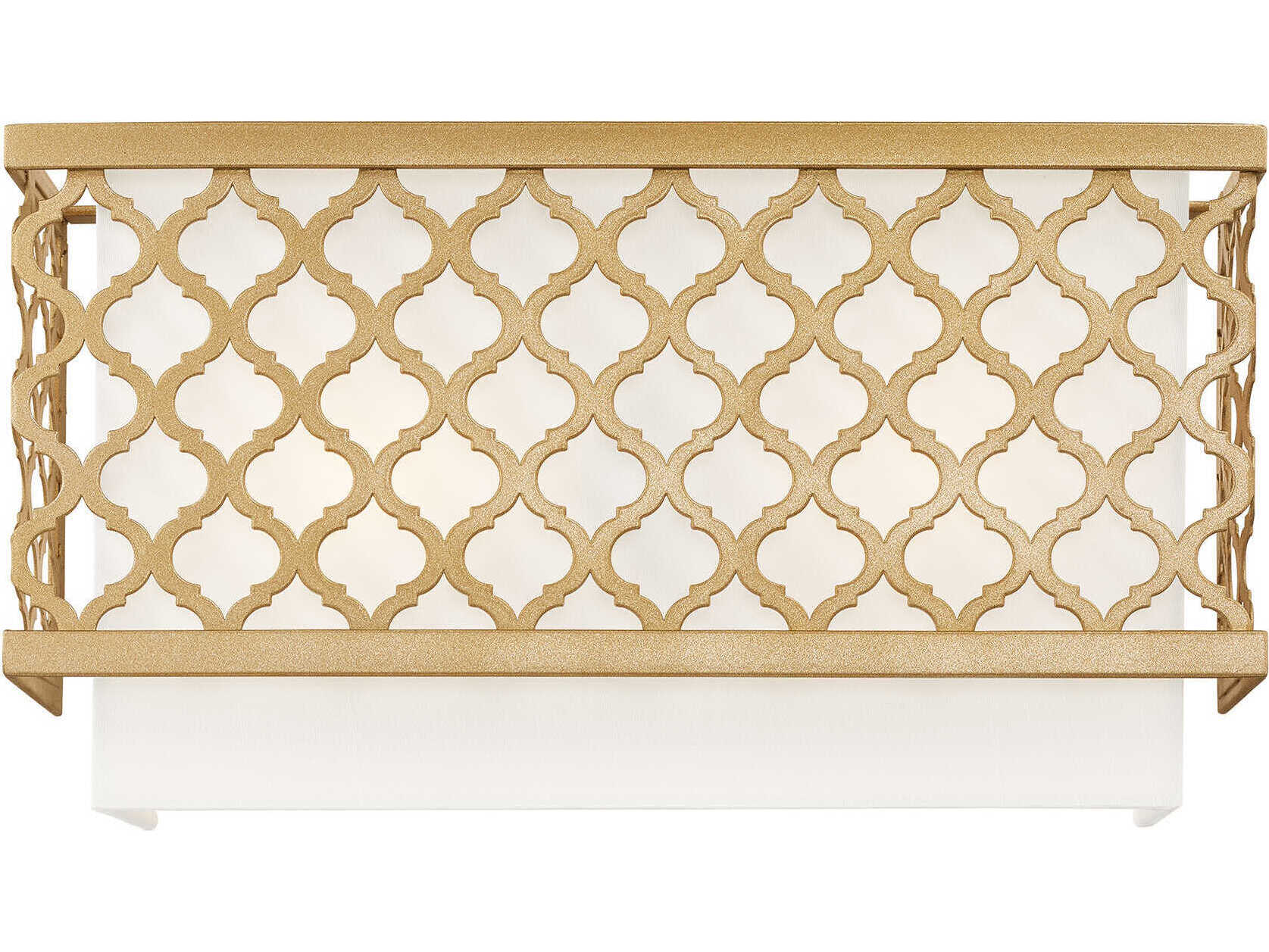 Livex Lighting Arabesque 2-Light Soft Gold White Wall Sconce