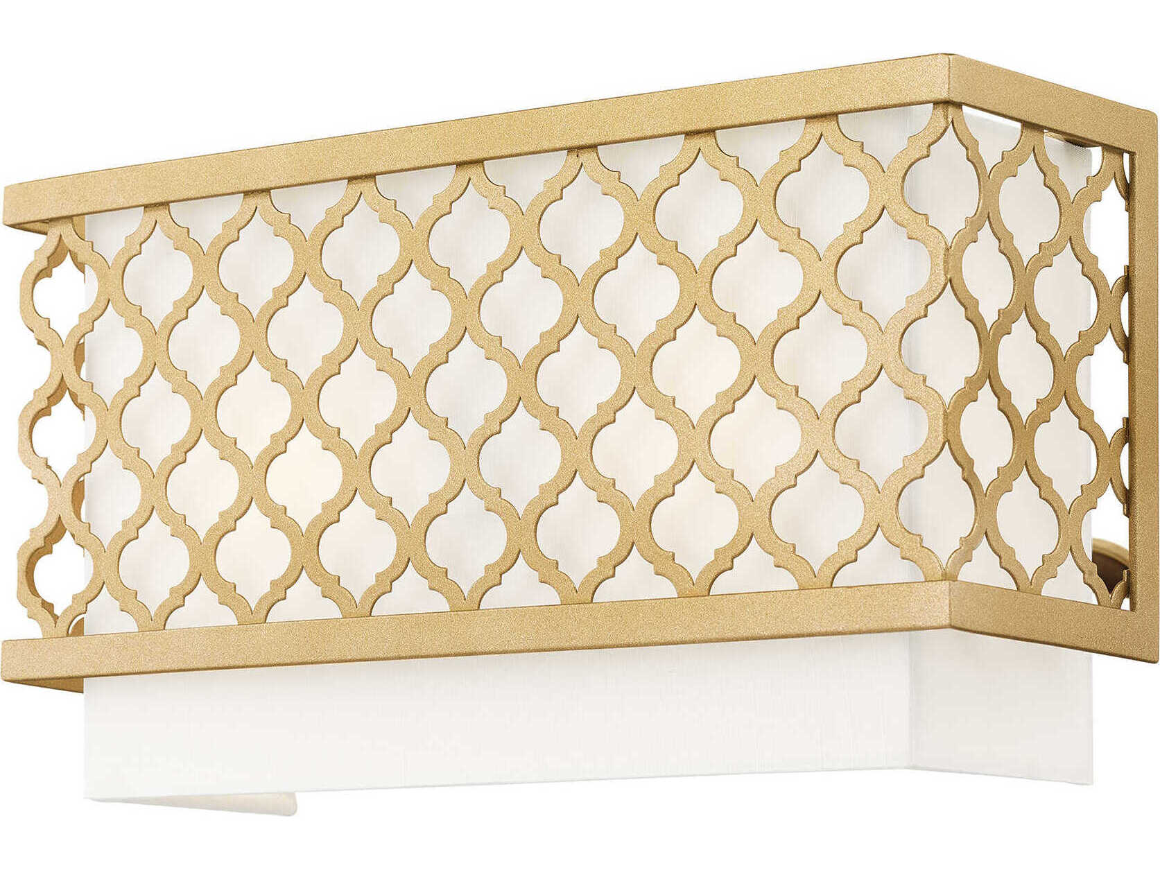 Livex Lighting Arabesque 2-Light Soft Gold White Wall Sconce