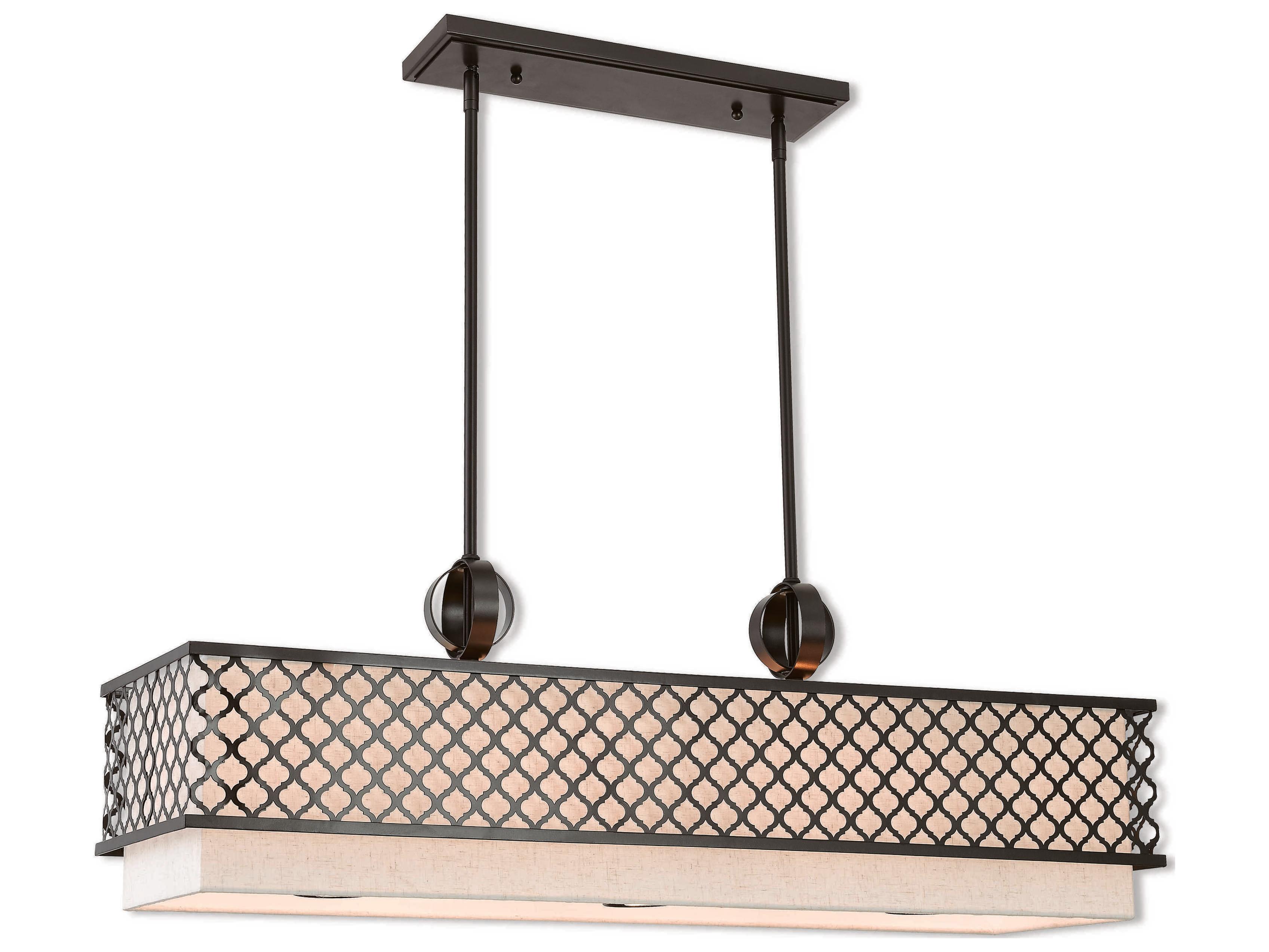 Livex Lighting Arabesque 9-Light English Bronze Geometric Island Pendant
