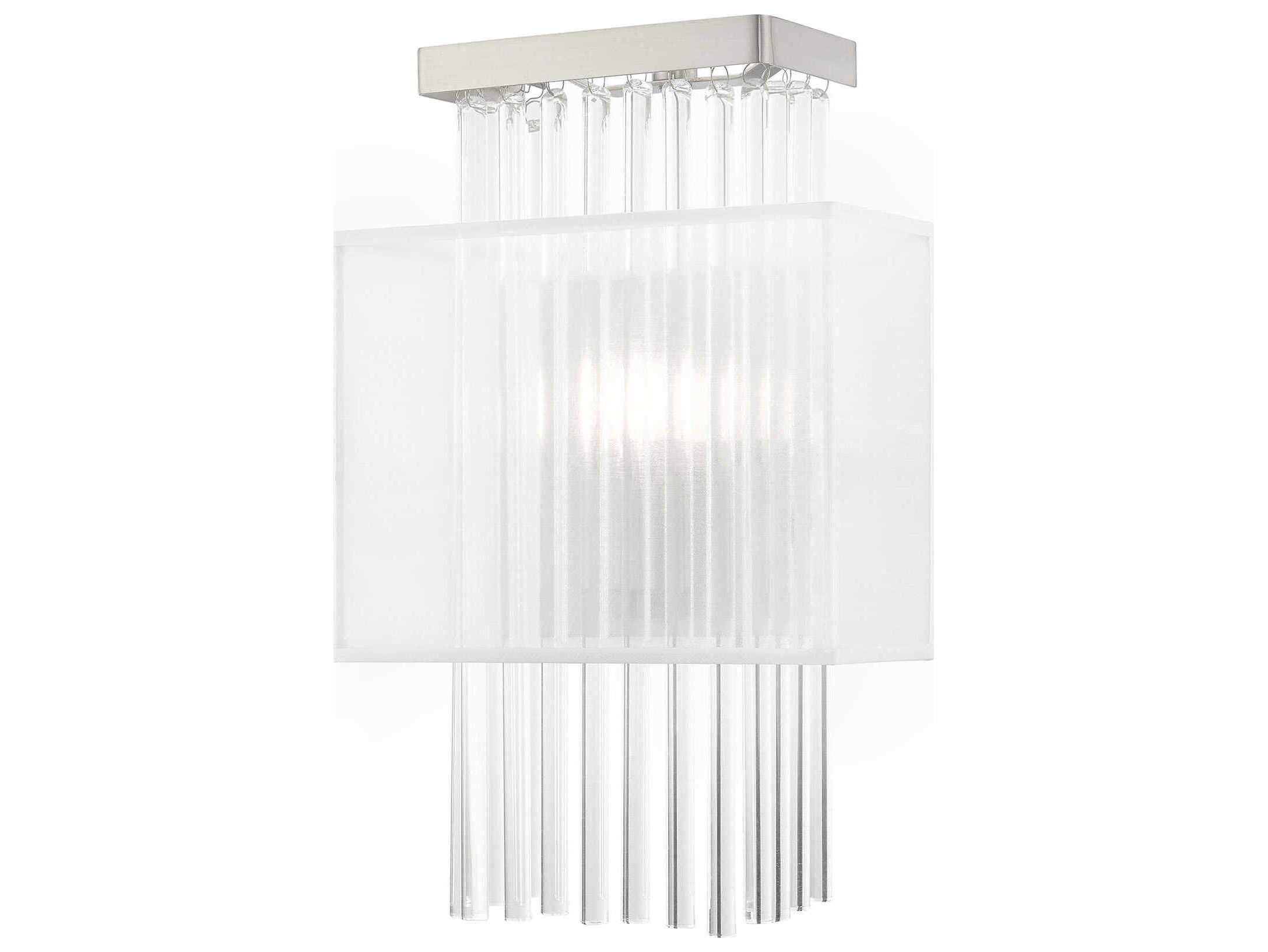 Livex Lighting Alexis 1-Light Brushed Nickel Crystal Wall Sconce