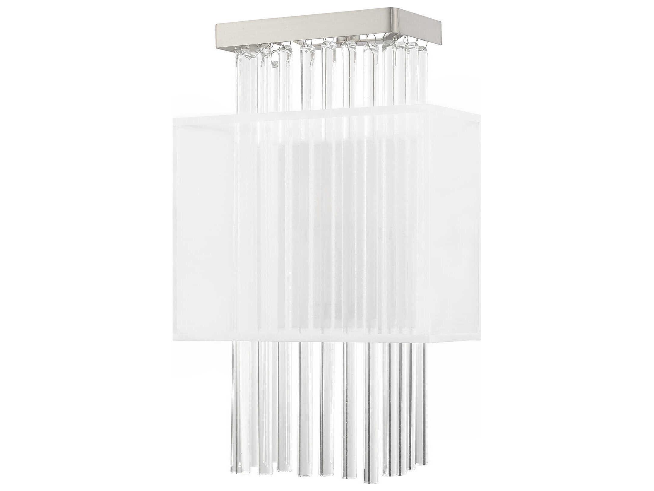 Livex Lighting Alexis 1-Light Brushed Nickel Crystal Wall Sconce