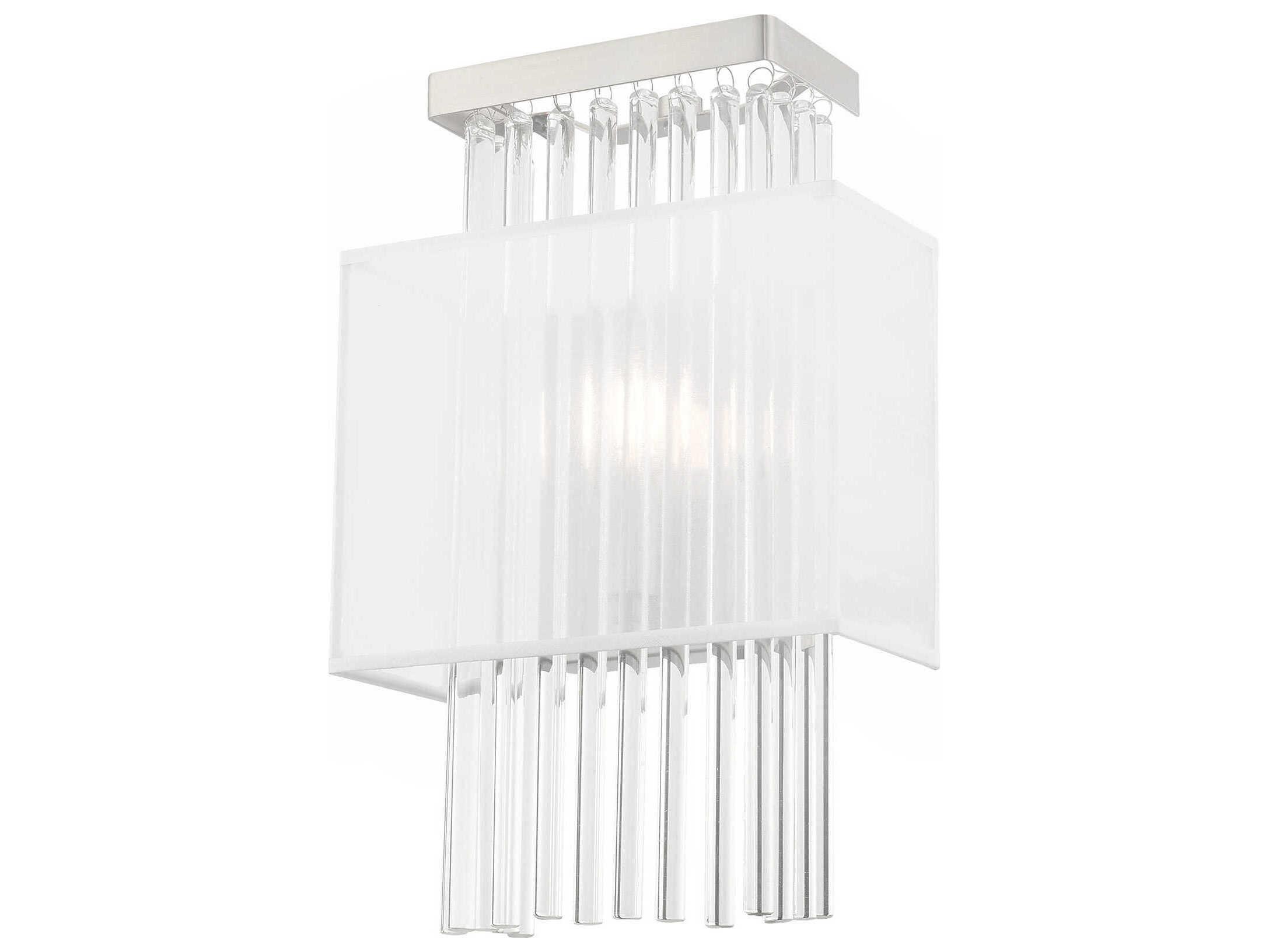 Livex Lighting Alexis 1-Light Brushed Nickel Crystal Wall Sconce