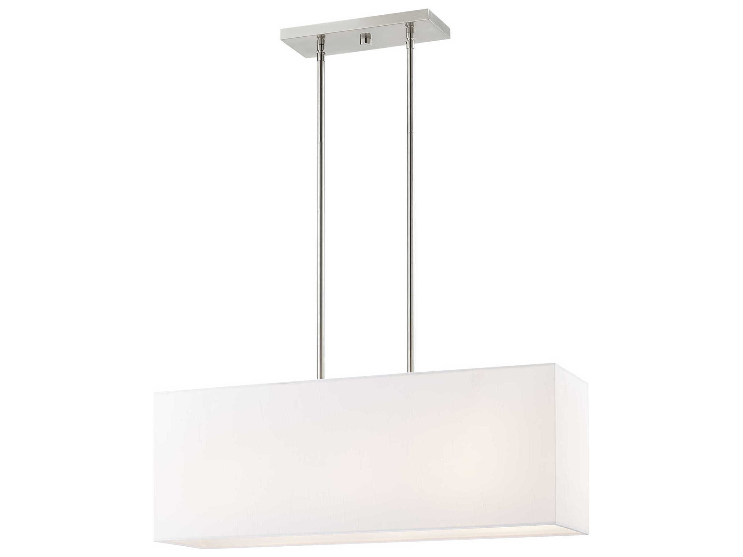 Livex Lighting Summit 3-Light Brushed Nickel Geometric Island Pendant