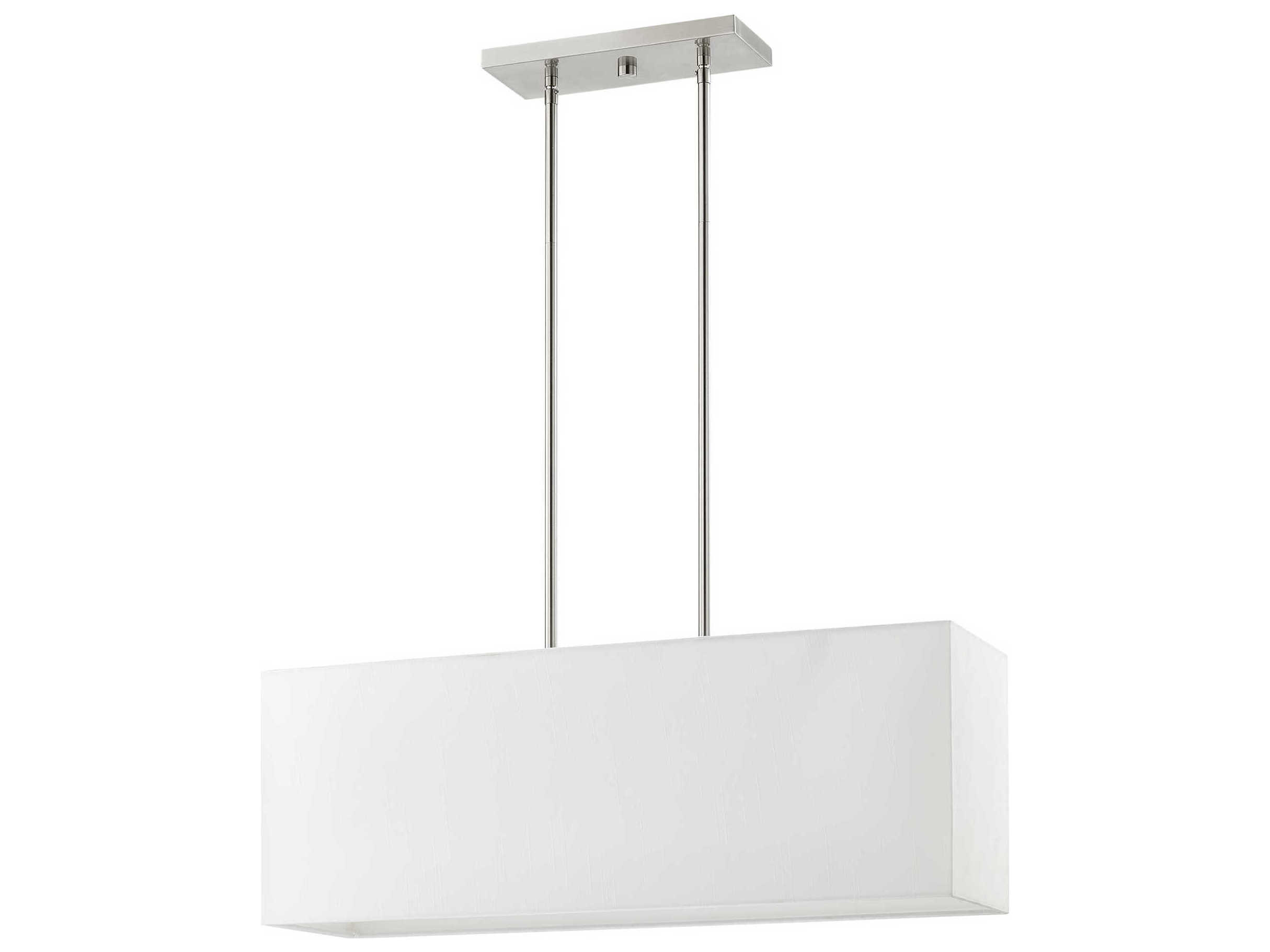 Livex Lighting Summit 3-Light Brushed Nickel Geometric Island Pendant