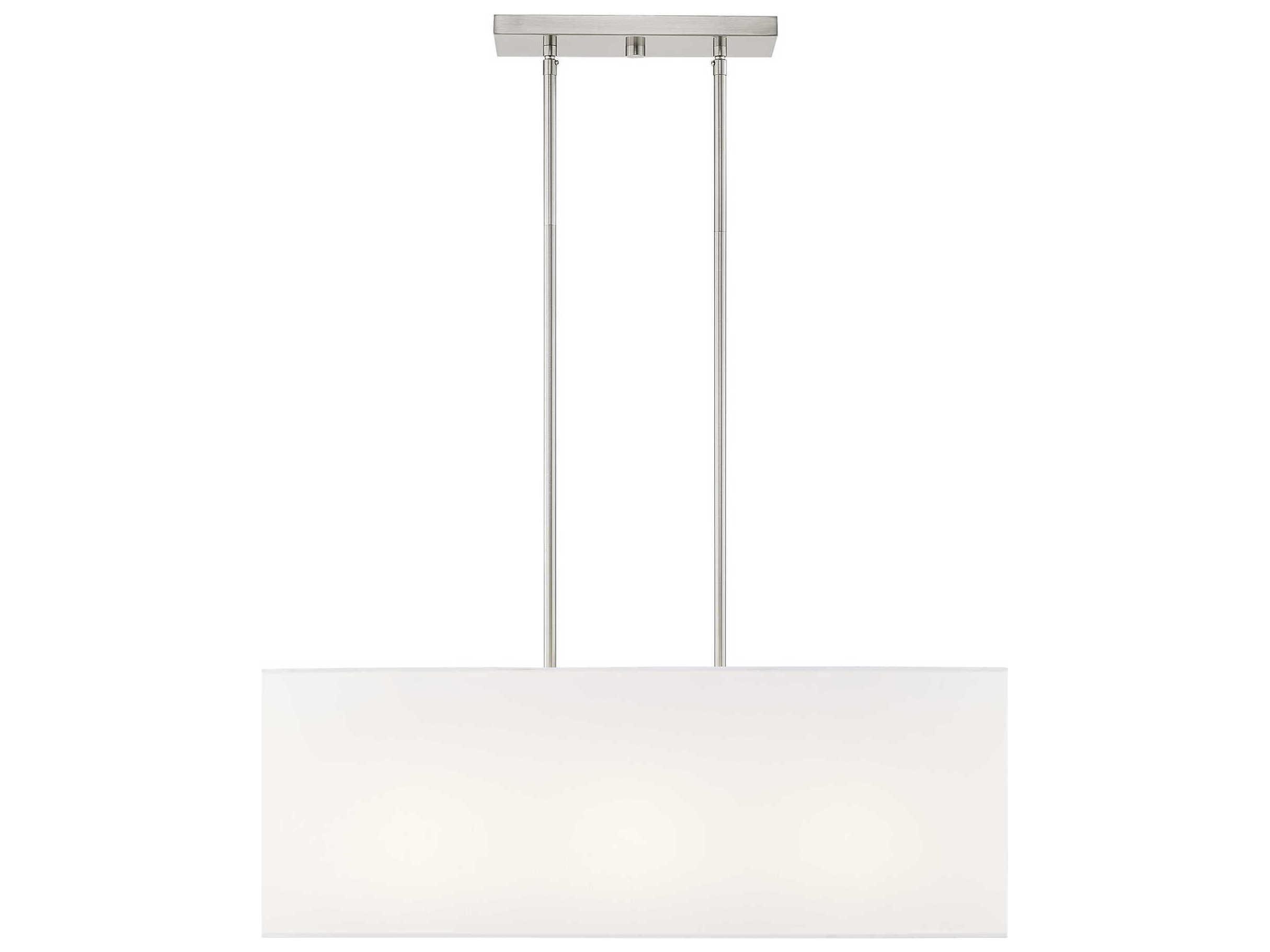 Livex Lighting Summit 3-Light Brushed Nickel Geometric Island Pendant