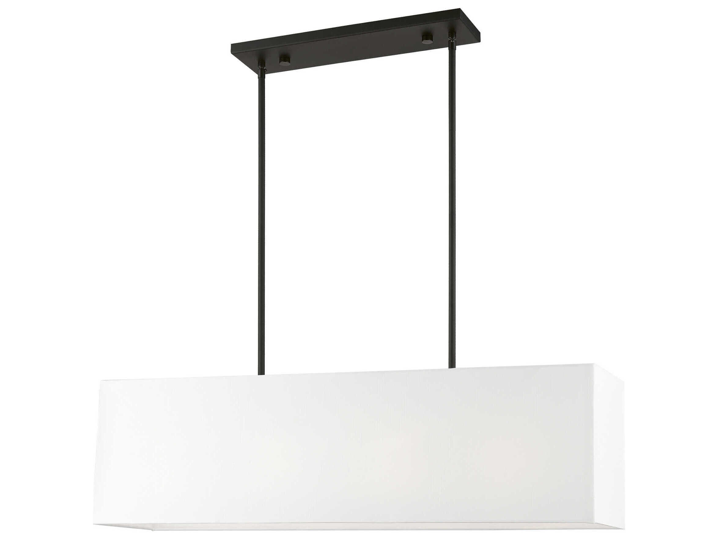 Livex Lighting Summit 4-Light Black Linear Island Pendant