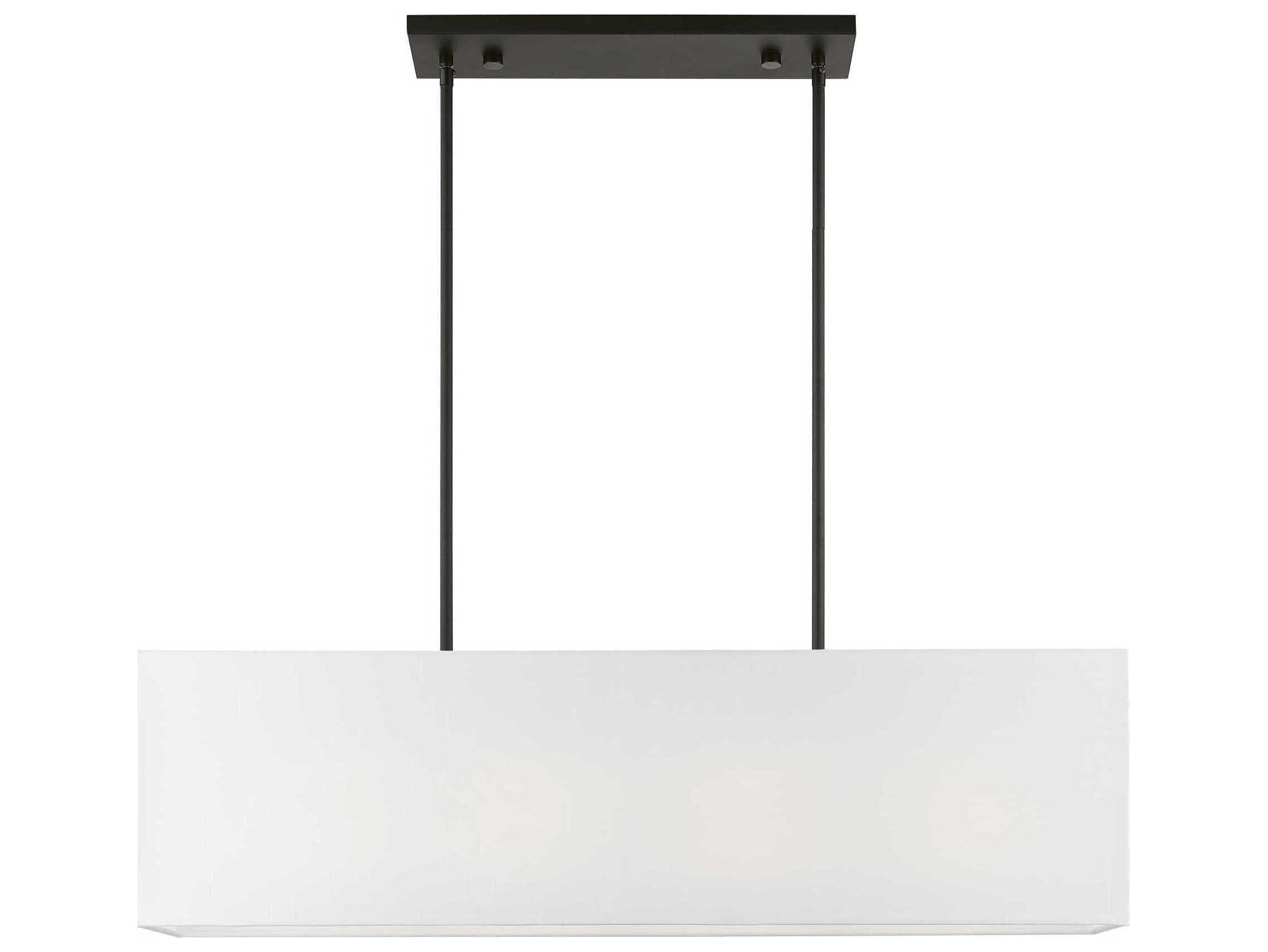 Livex Lighting Summit 4-Light Black Linear Island Pendant