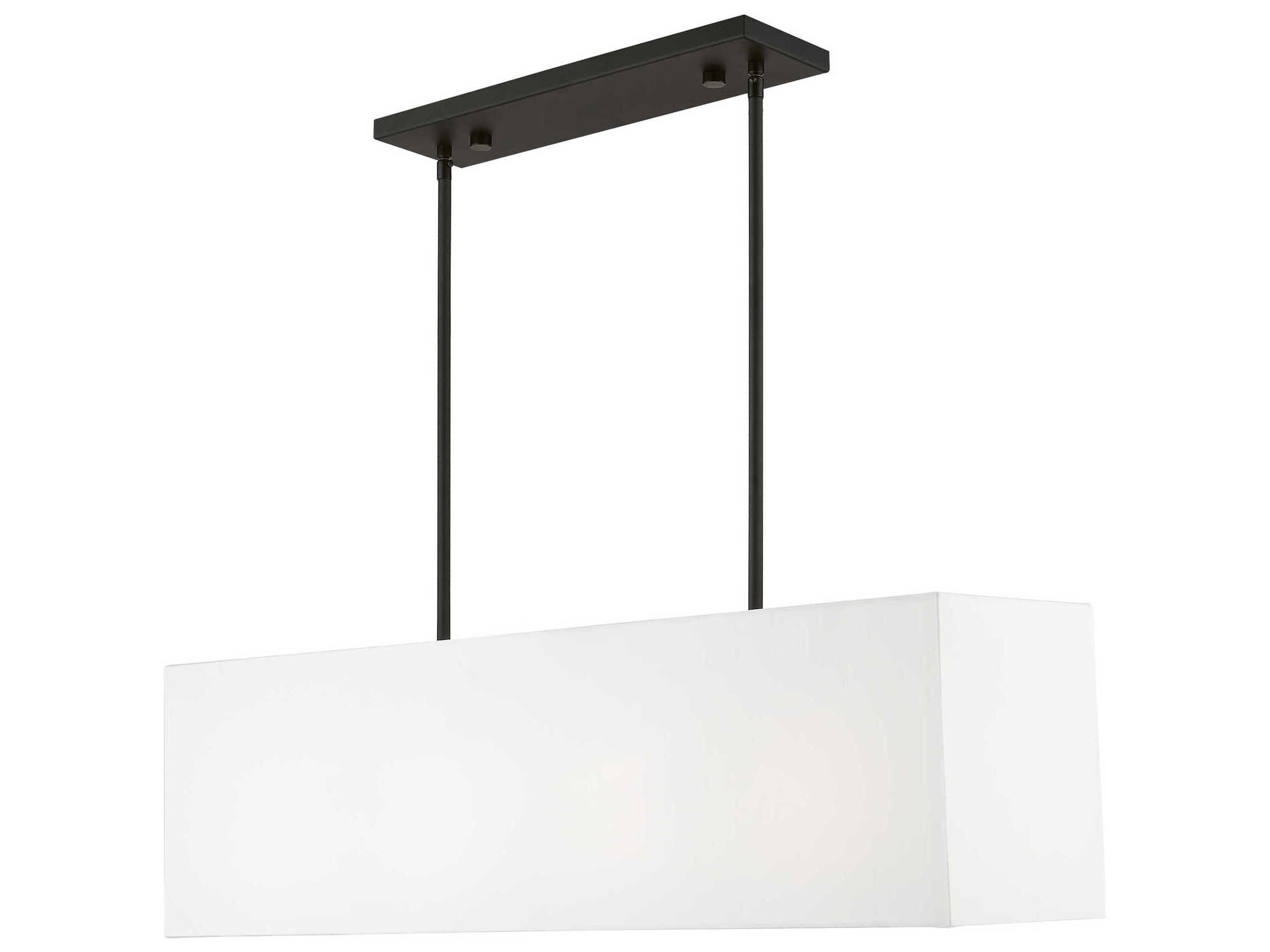 Livex Lighting Summit 4-Light Black Linear Island Pendant