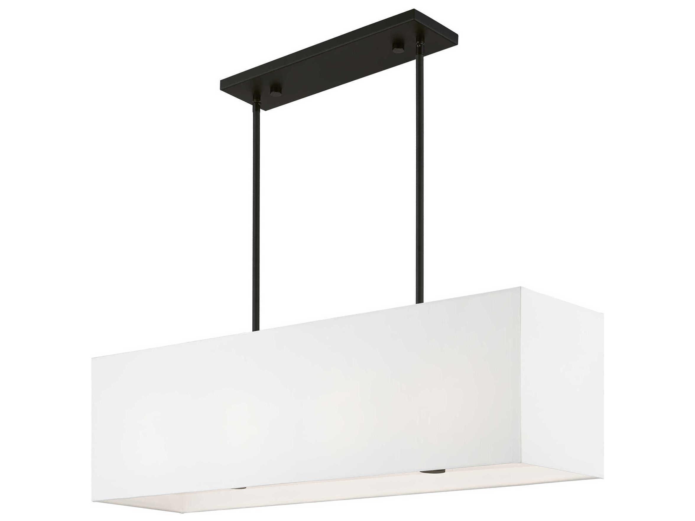 Livex Lighting Summit 4-Light Black Linear Island Pendant