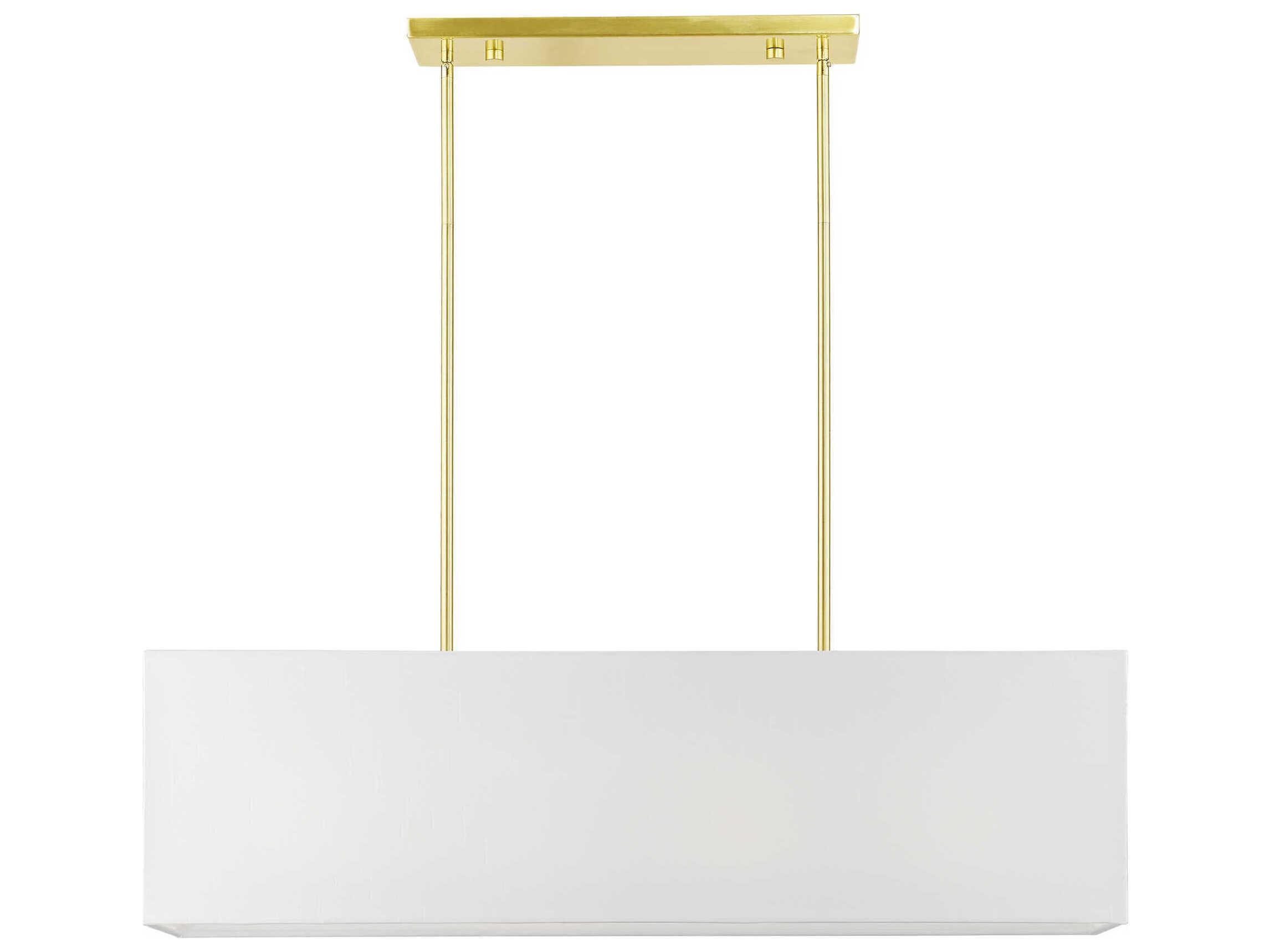 Livex Lighting Summit 4-Light Satin Brass Linear Island Pendant