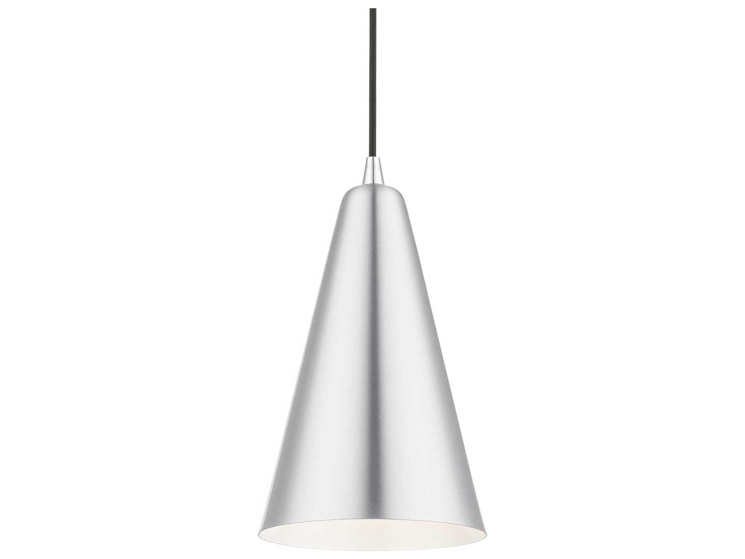Livex Lighting Dulce 1-Light Brushed Aluminum Polished Chrome Nickel Mini Pendant