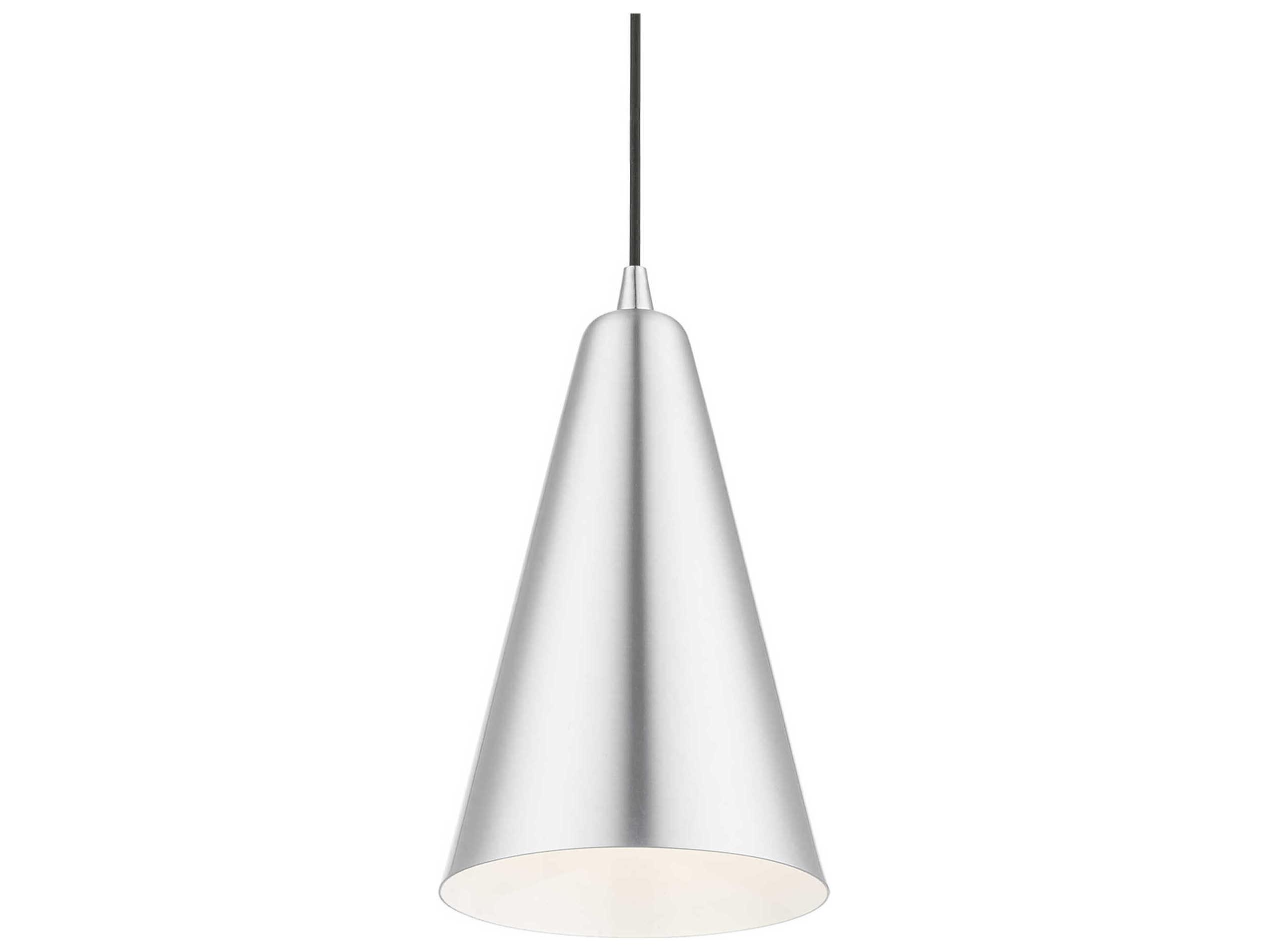 Livex Lighting Dulce 1-Light Brushed Aluminum Polished Chrome Nickel Mini Pendant