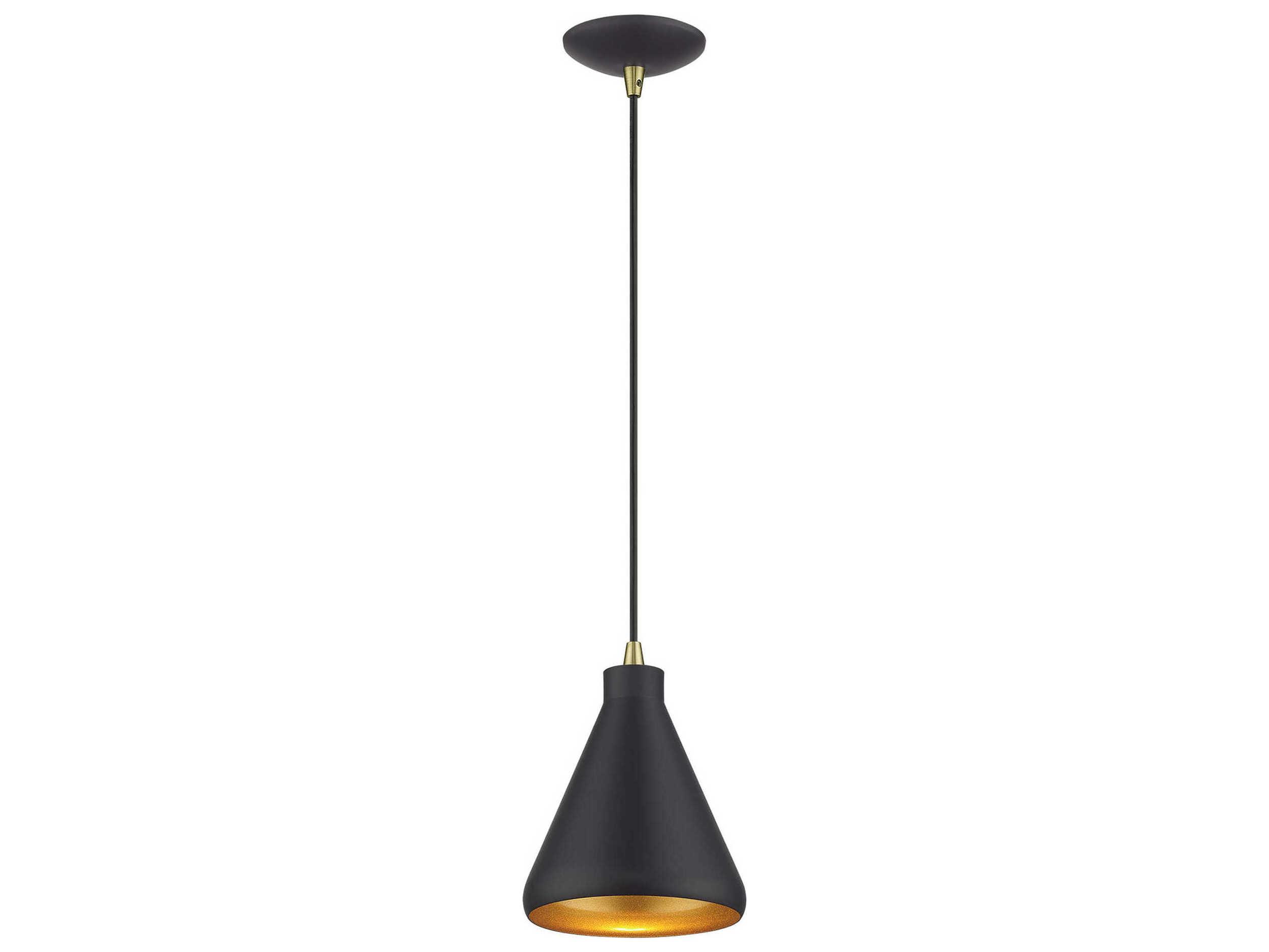 Livex Lighting Geneva 1-Light Bronze Antique Brass Mini Pendant