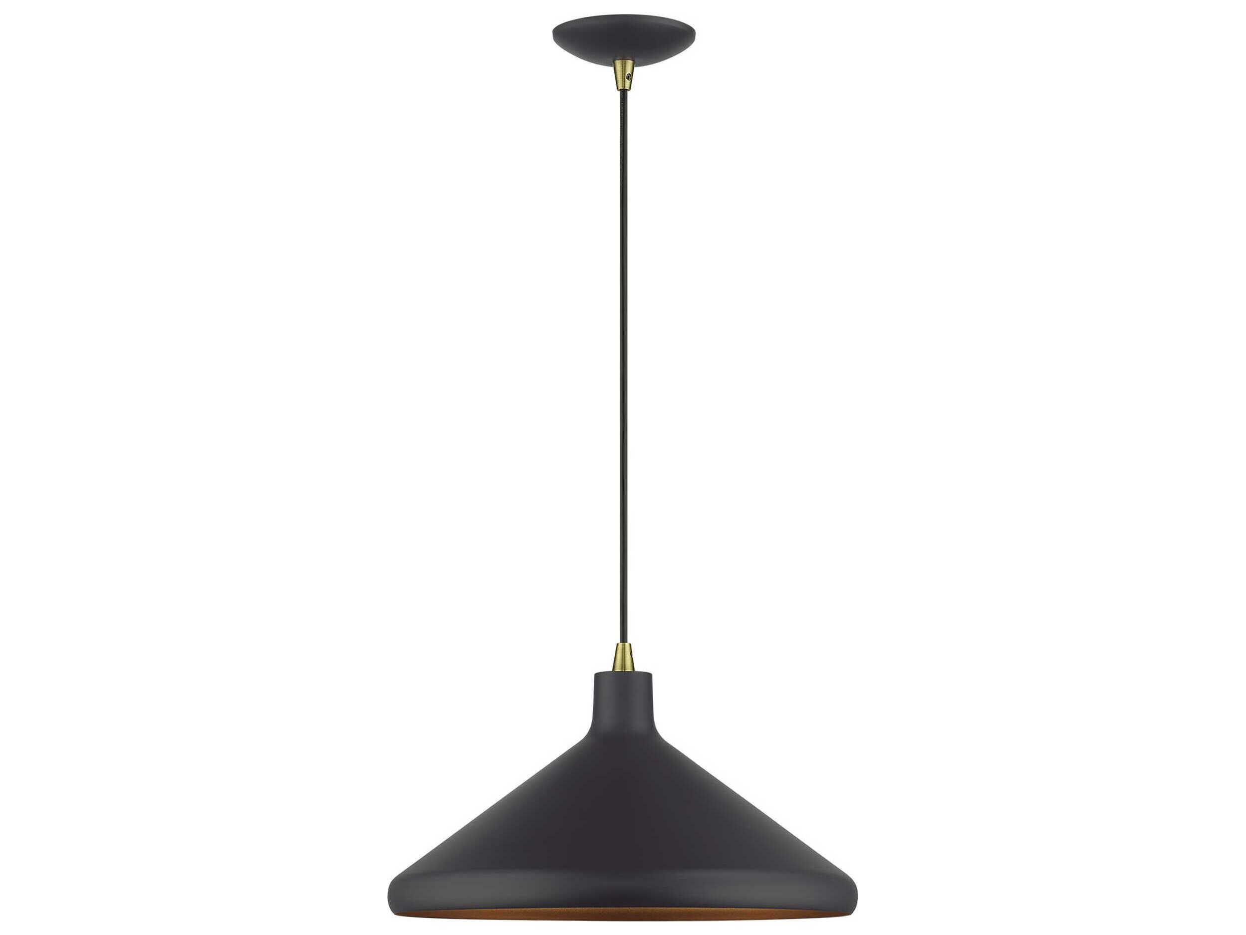 Livex Lighting Geneva 1-Light Bronze Antique Brass Pendant