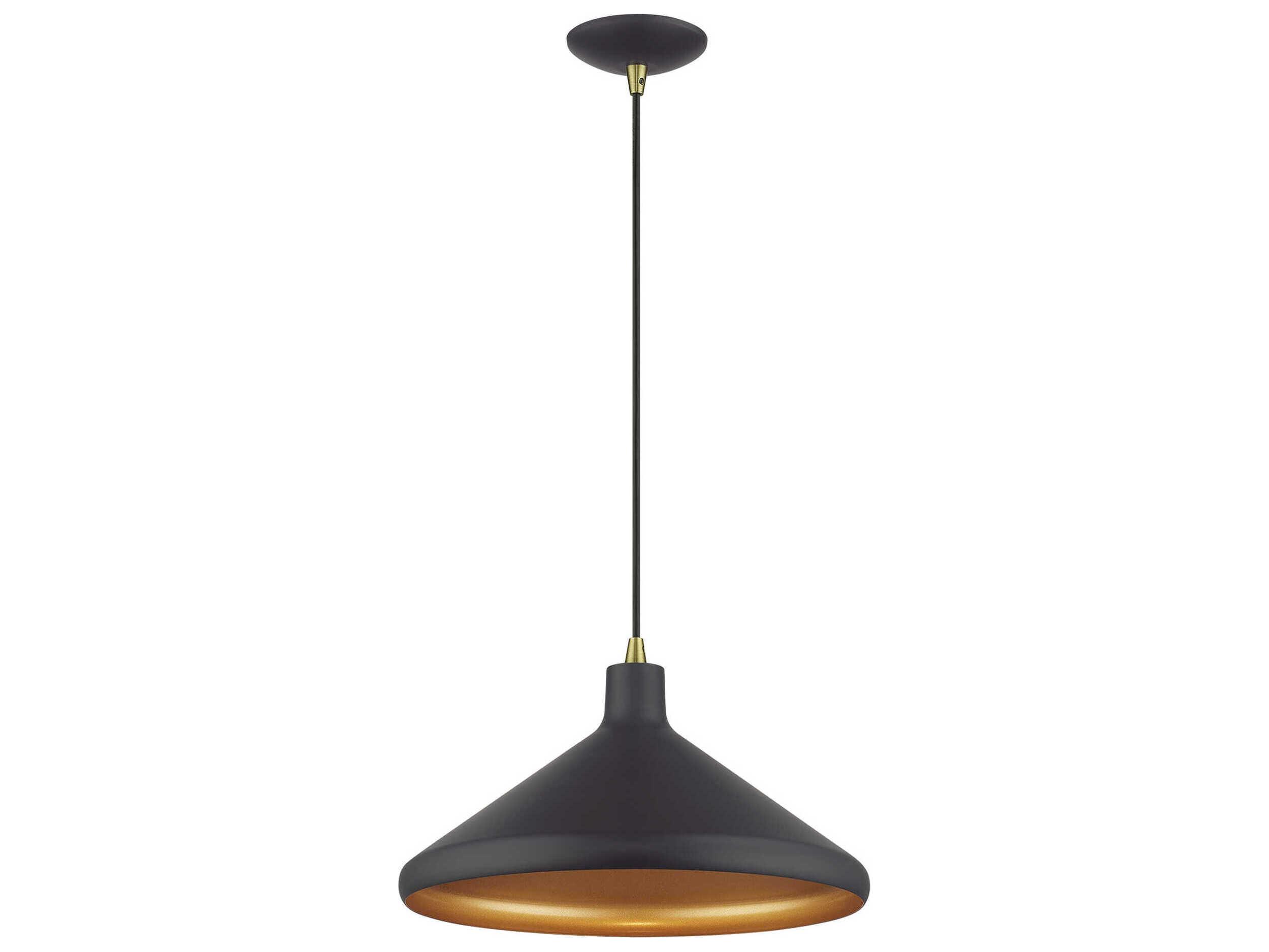 Livex Lighting Geneva 1-Light Bronze Antique Brass Pendant