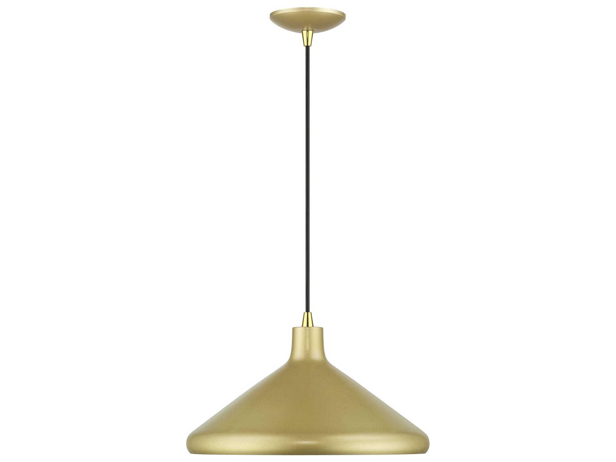 Livex Lighting Geneva 1-Light Soft Gold Polished Brass Pendant