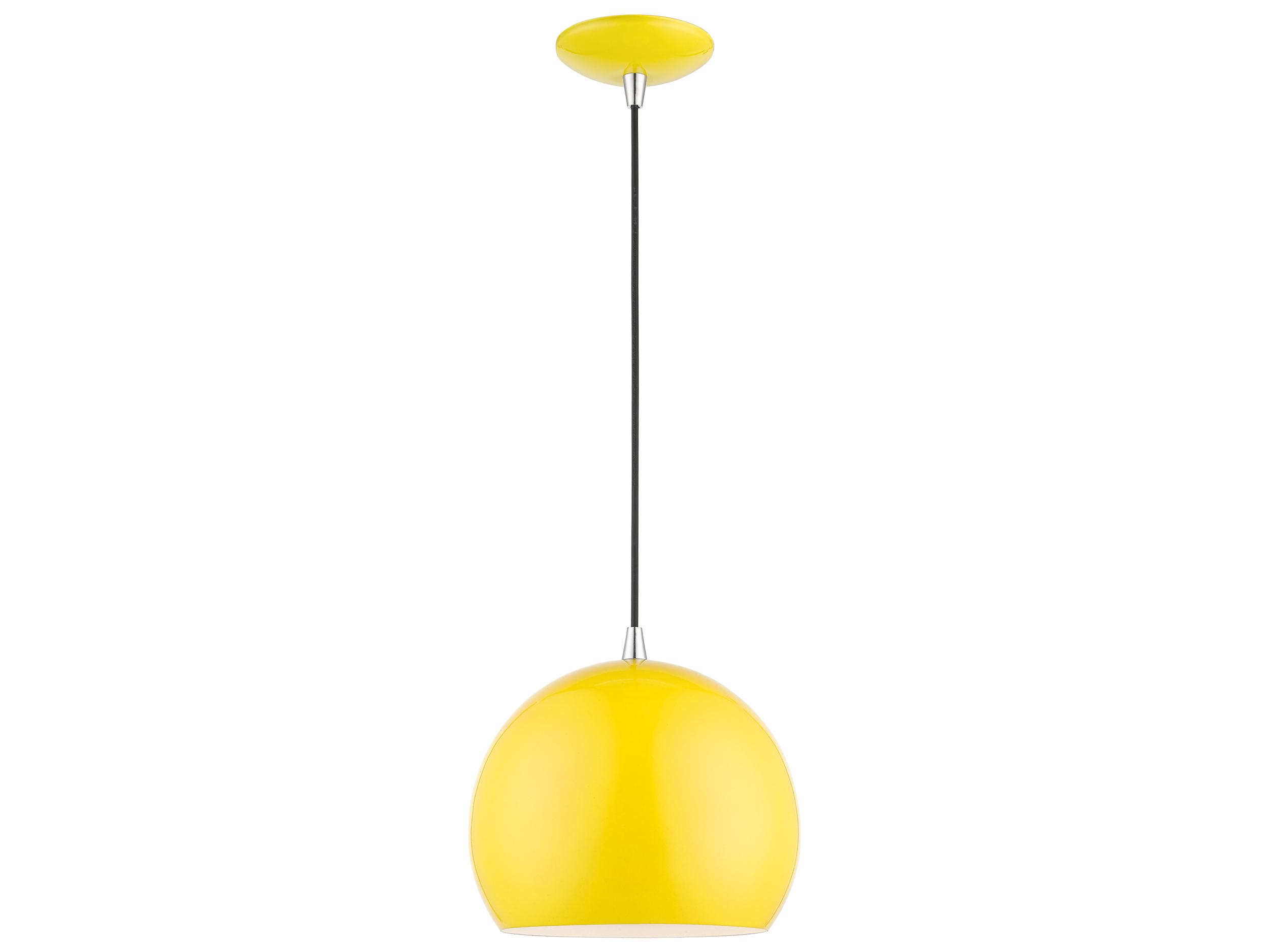 Livex Lighting Piedmont 1-Light Yellow Globe Mini Pendant