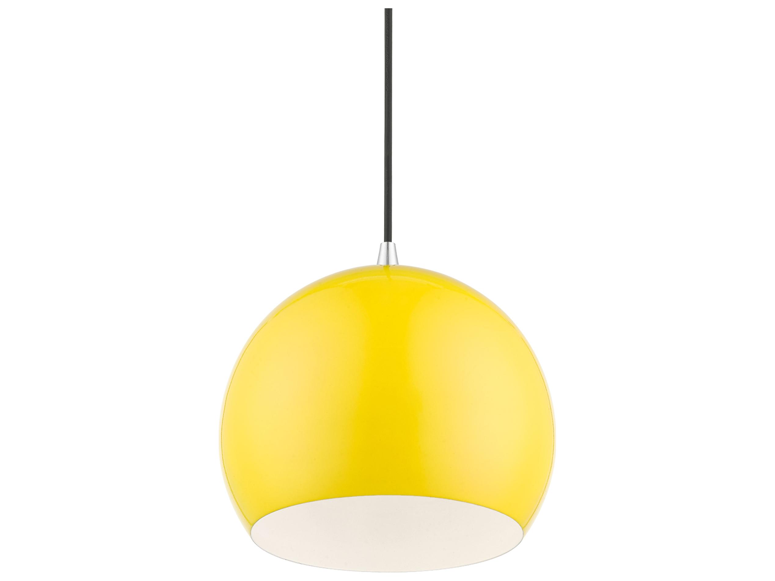 Livex Lighting Piedmont 1-Light Yellow Globe Mini Pendant