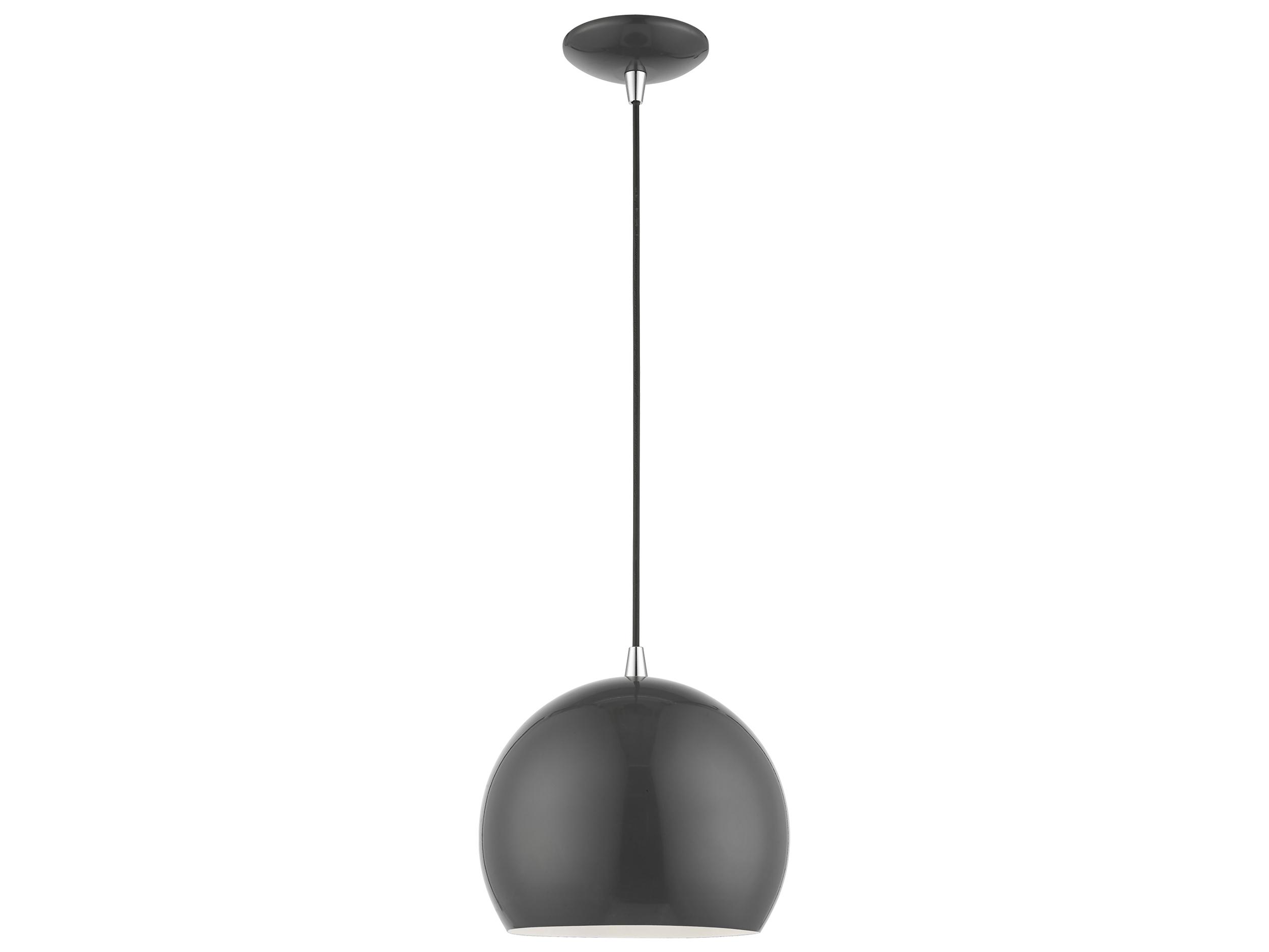 Livex Lighting Piedmont 1-Light Black Globe Mini Pendant
