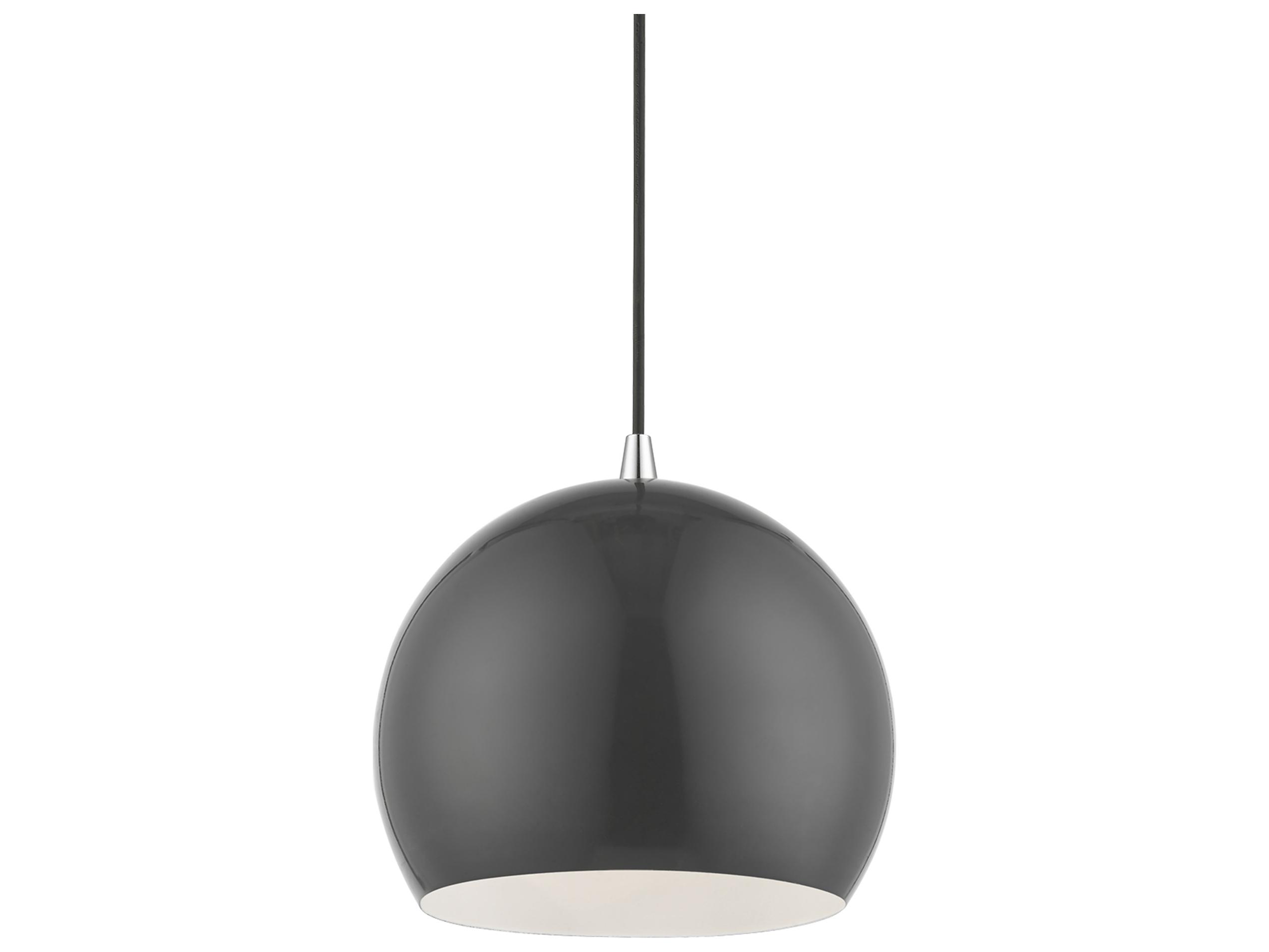 Livex Lighting Piedmont 1-Light Black Globe Mini Pendant