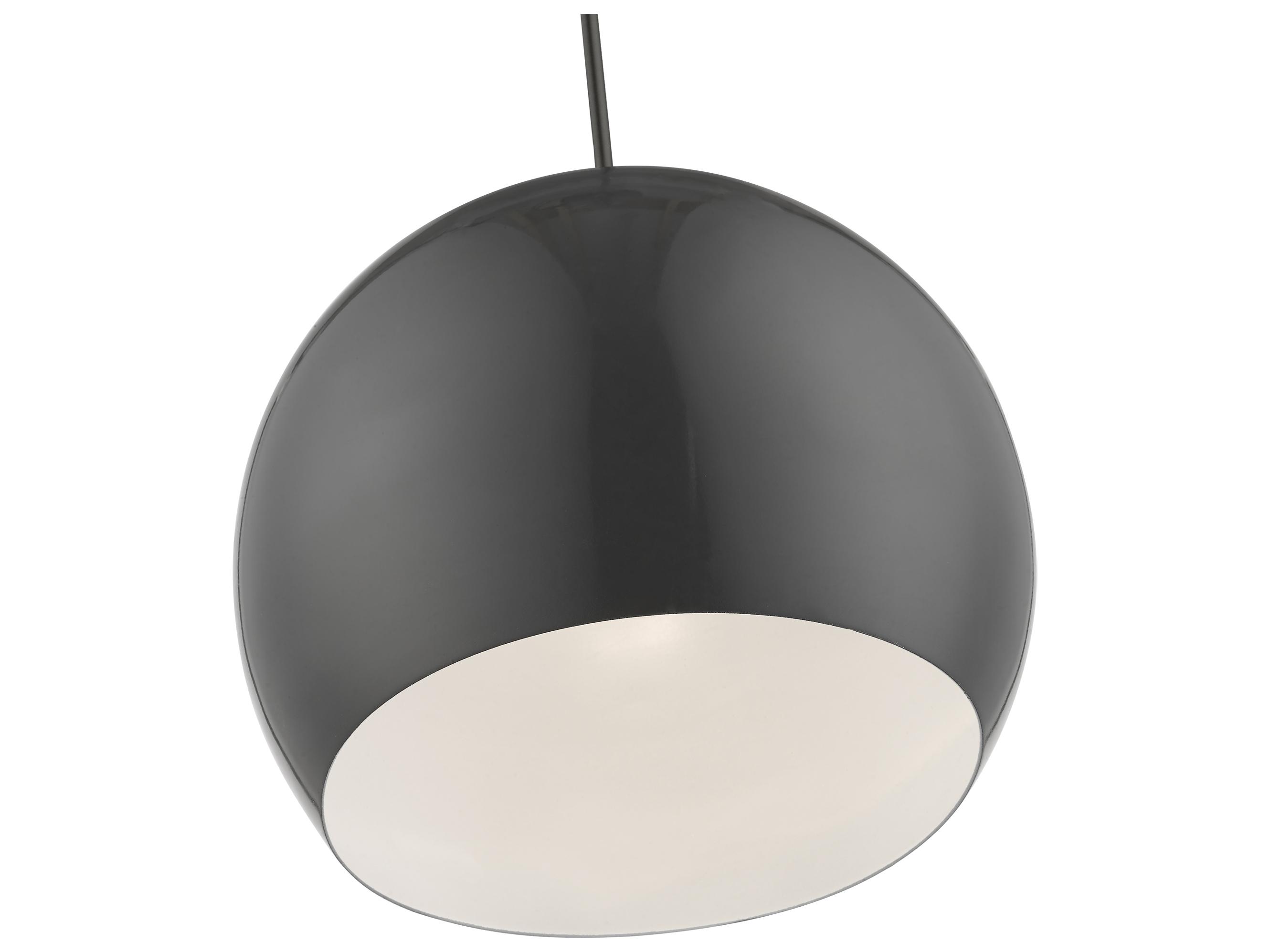 Livex Lighting Piedmont 1-Light Black Globe Mini Pendant