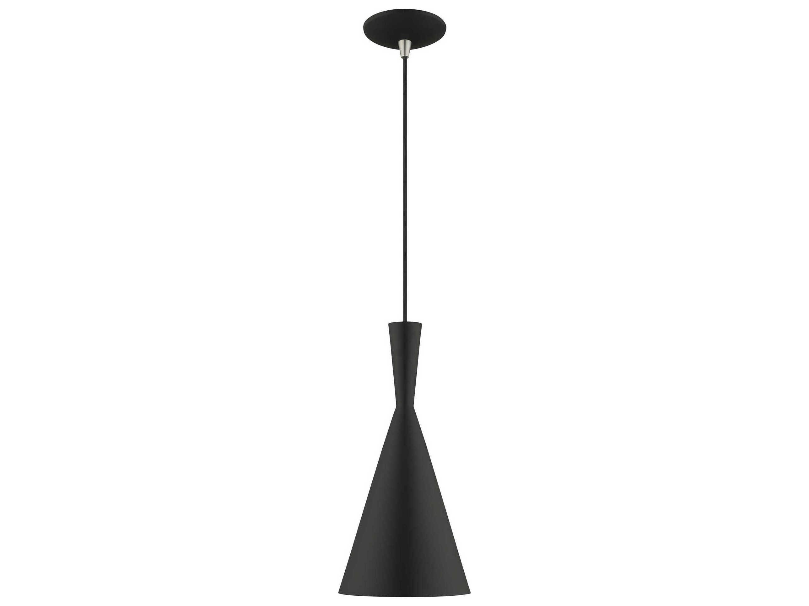 Livex Lighting 1-Light Black Gold Mini Pendant