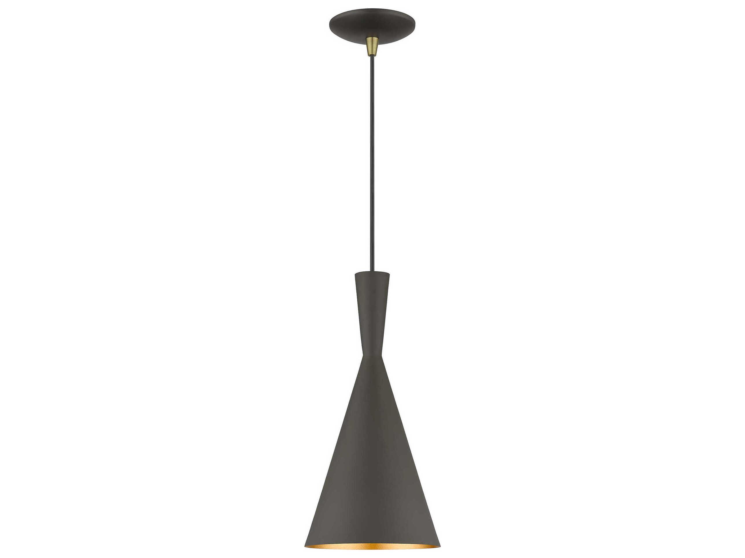 Livex Lighting Waldorf 1-Light Bronze Antique Brass Mini Pendant