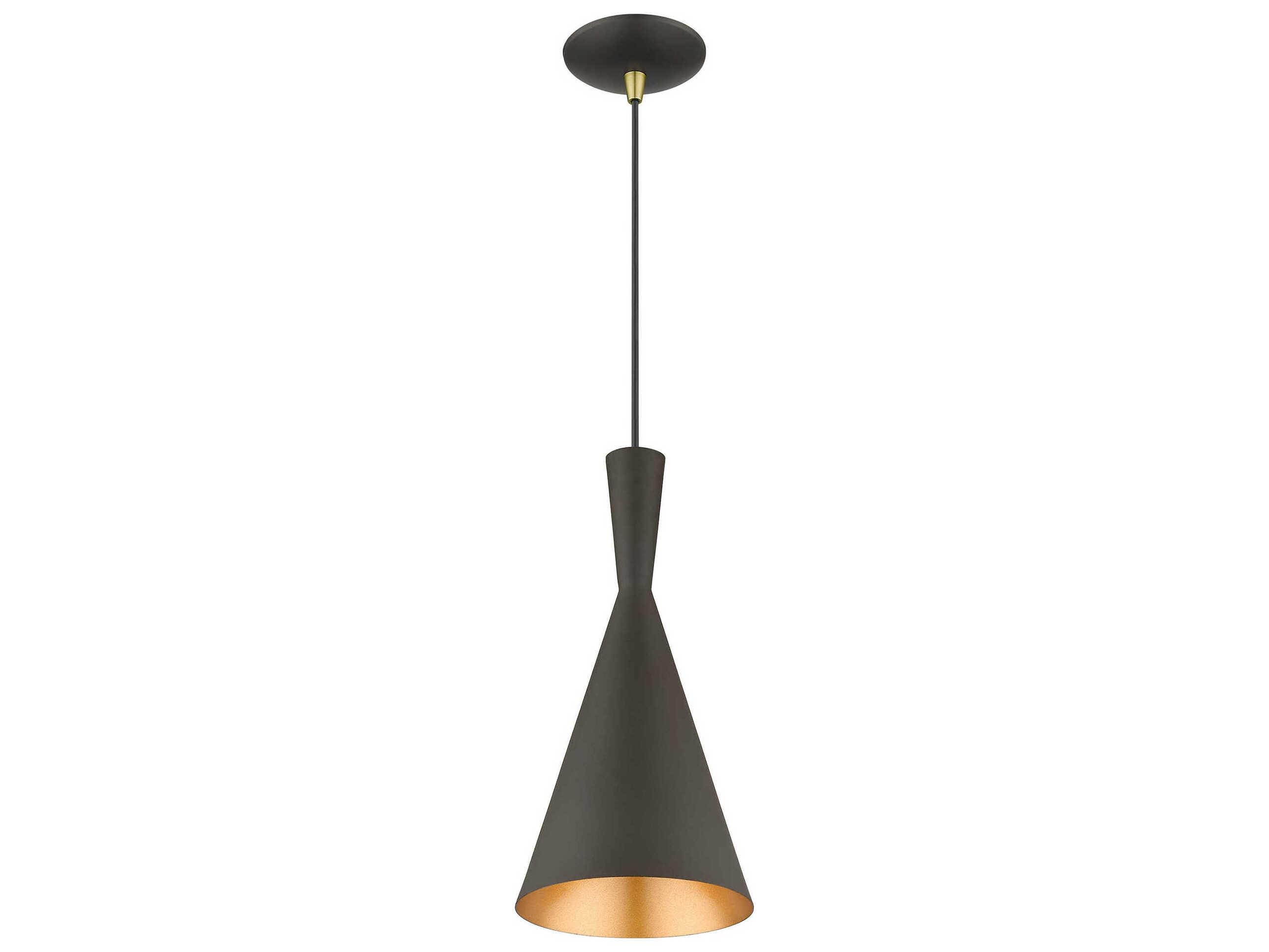 Livex Lighting Waldorf 1-Light Bronze Antique Brass Mini Pendant