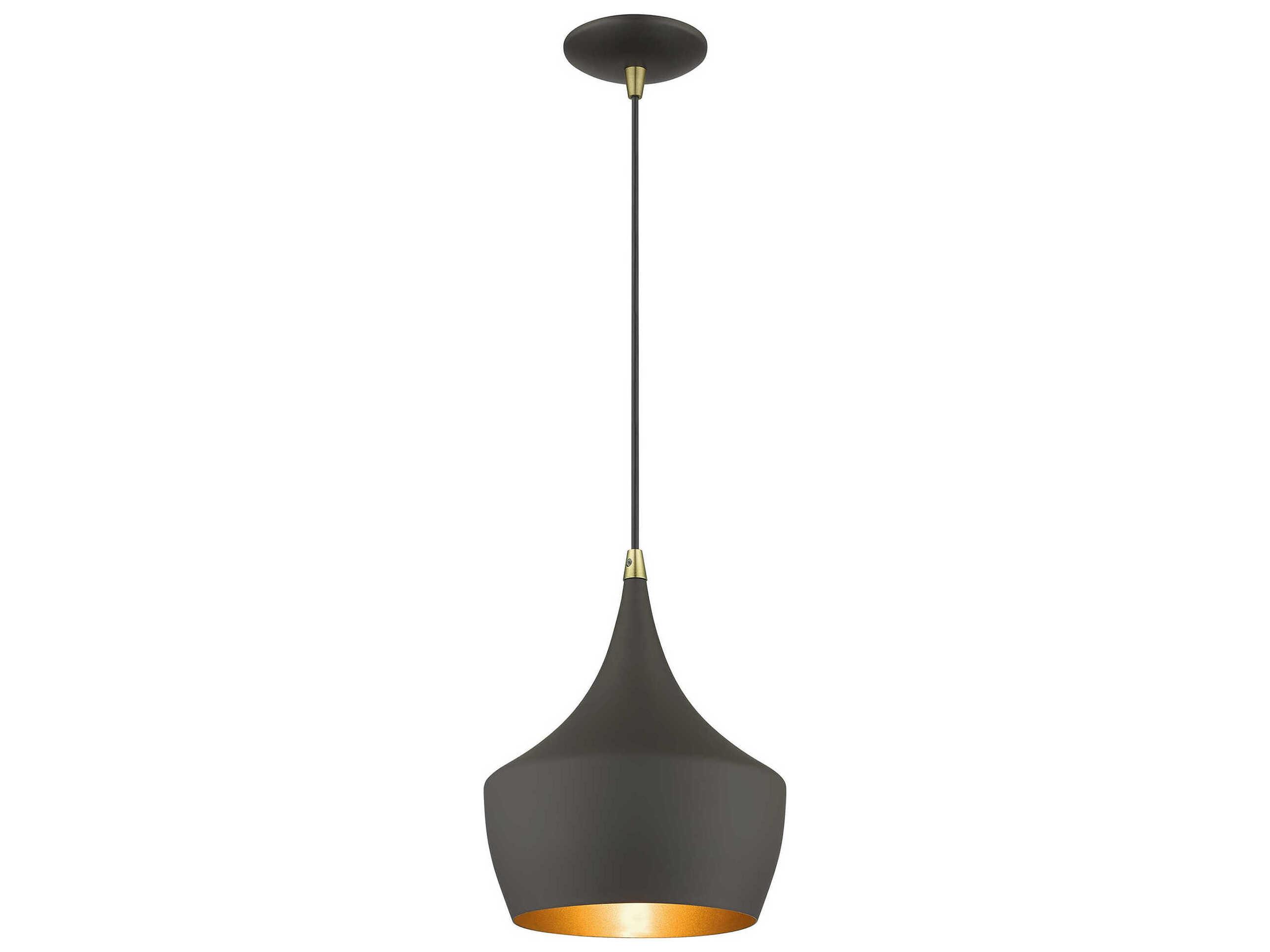 Livex Lighting Waldorf 1-Light Bronze Antique Brass Mini Pendant
