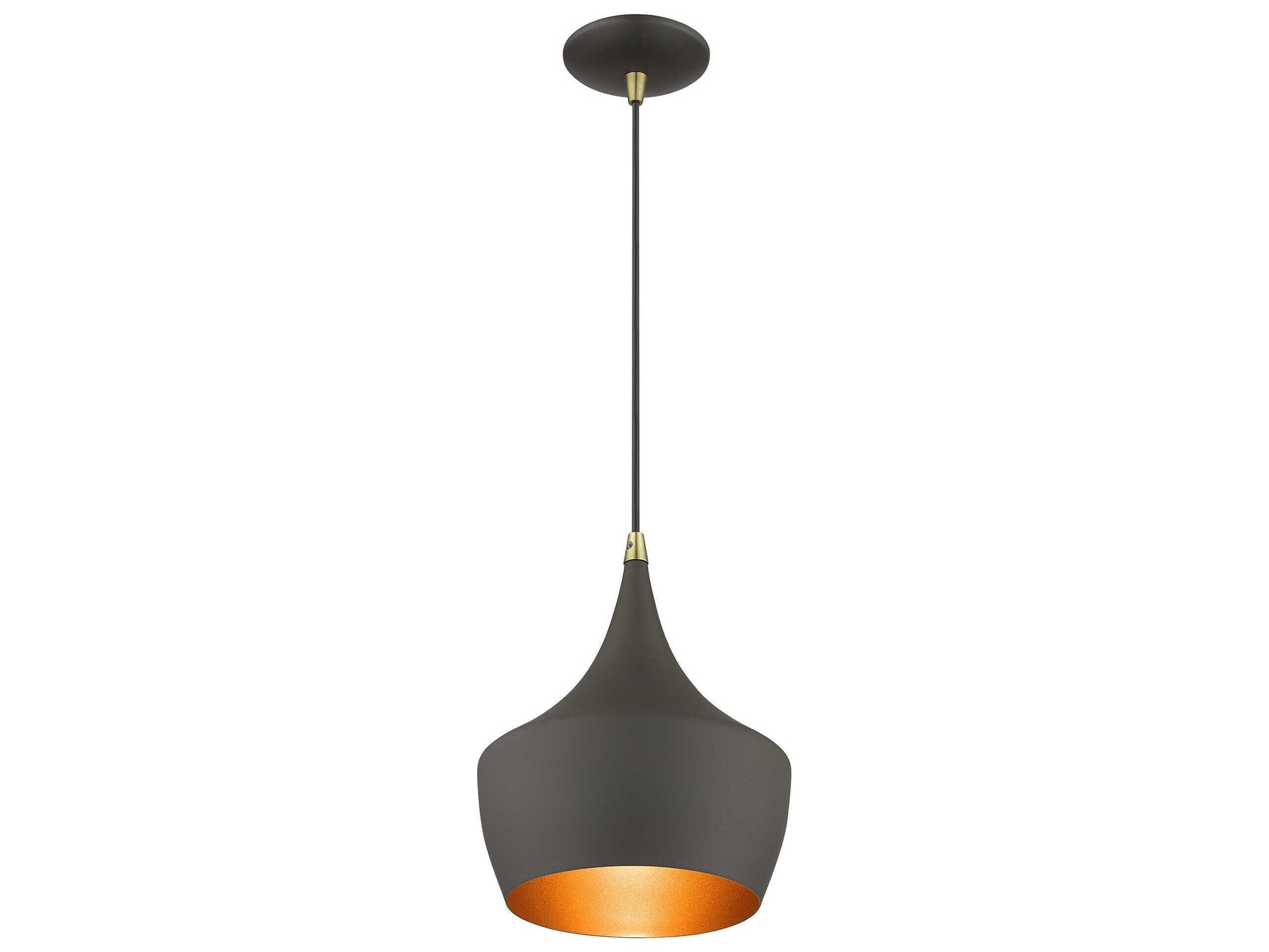 Livex Lighting Waldorf 1-Light Bronze Antique Brass Mini Pendant