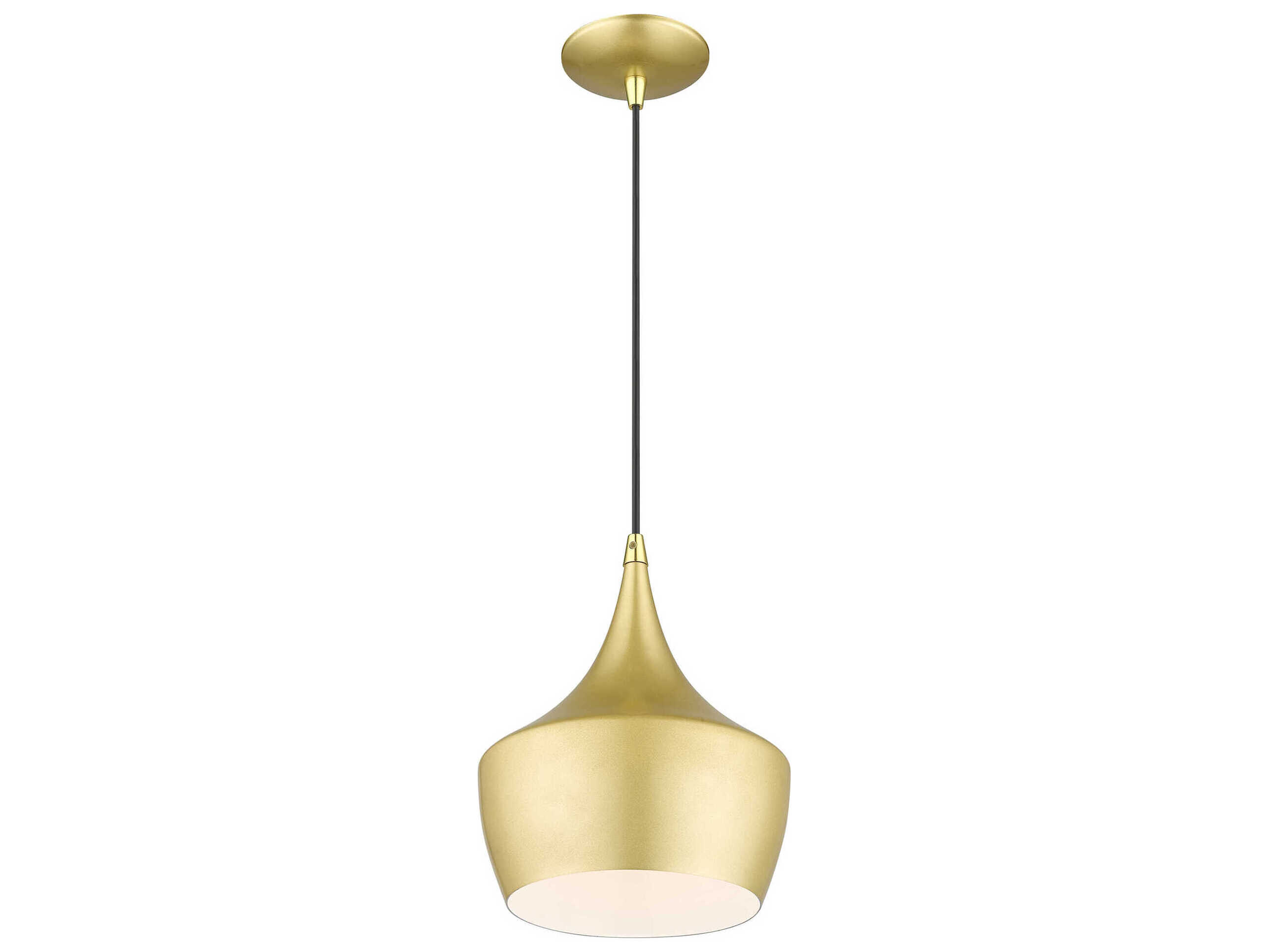 Livex Lighting Waldorf 1-Light Soft Gold Polished Brass Mini Pendant
