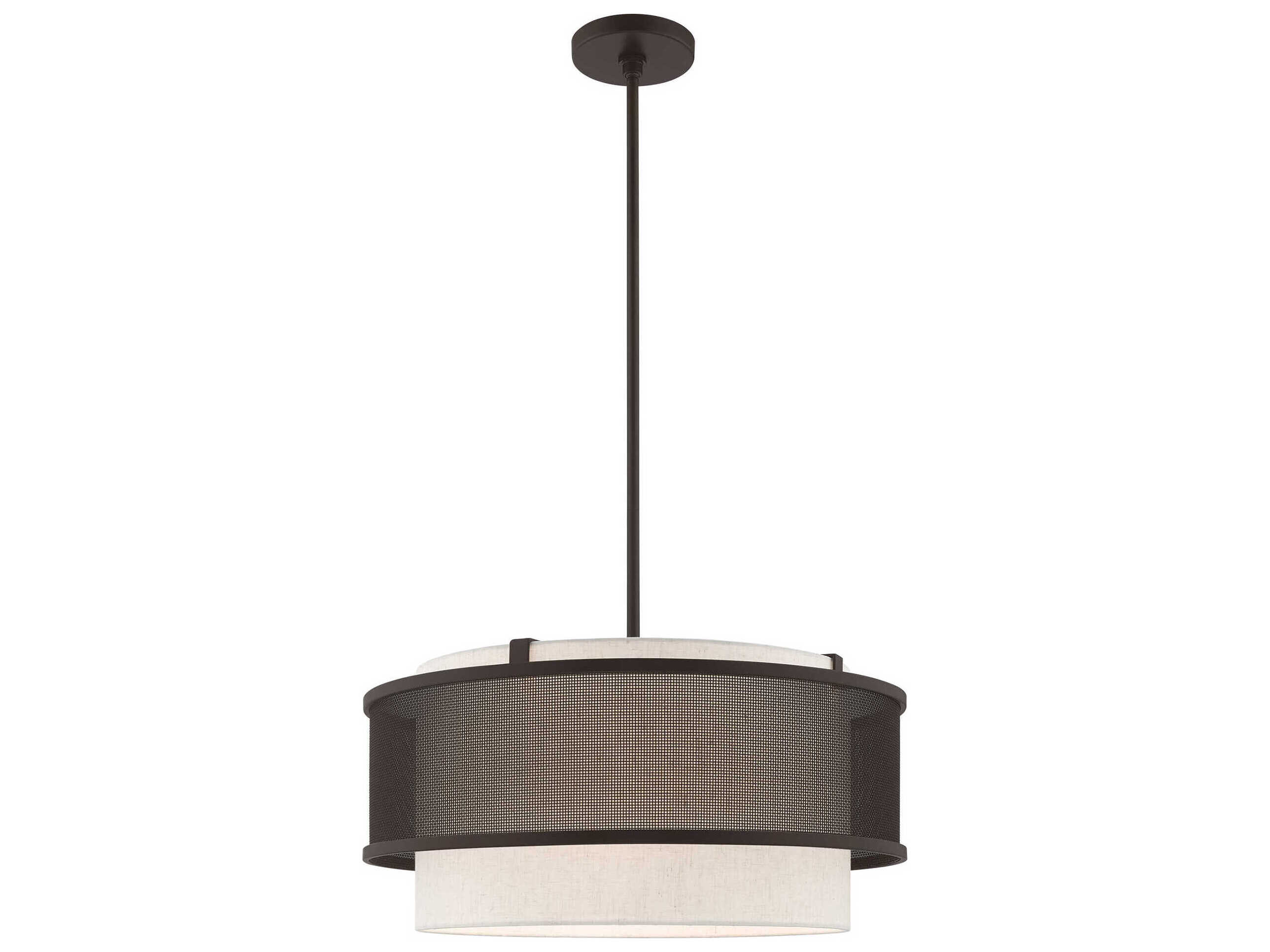 Livex Lighting Braddock 4-Light Bronze Drum Pendant