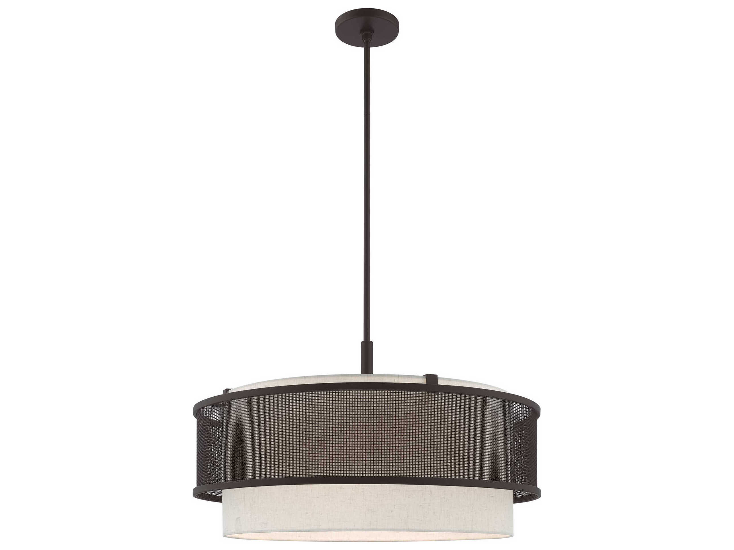 Livex Lighting Braddock 5-Light Bronze Drum Pendant