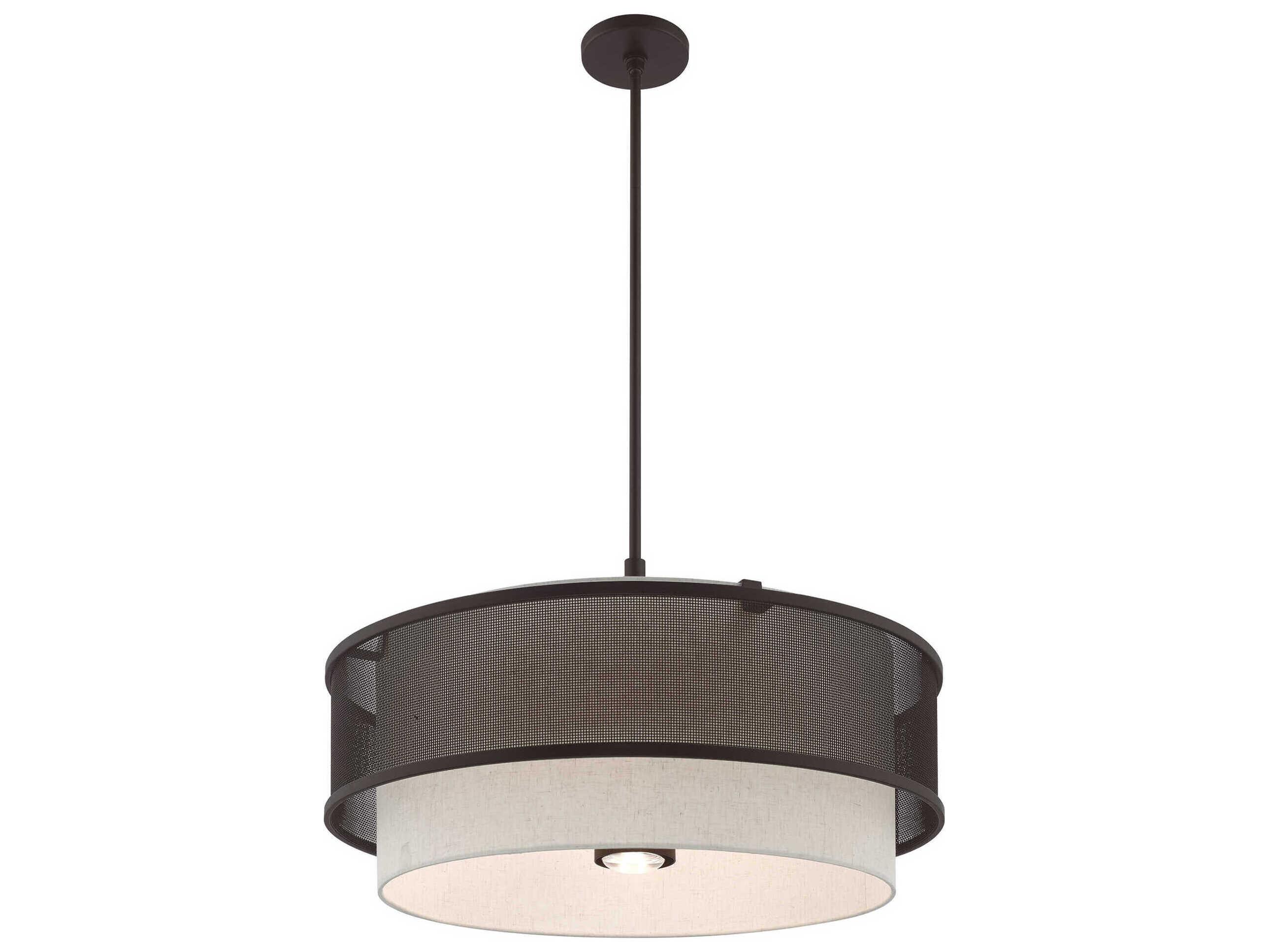Livex Lighting Braddock 5-Light Bronze Drum Pendant