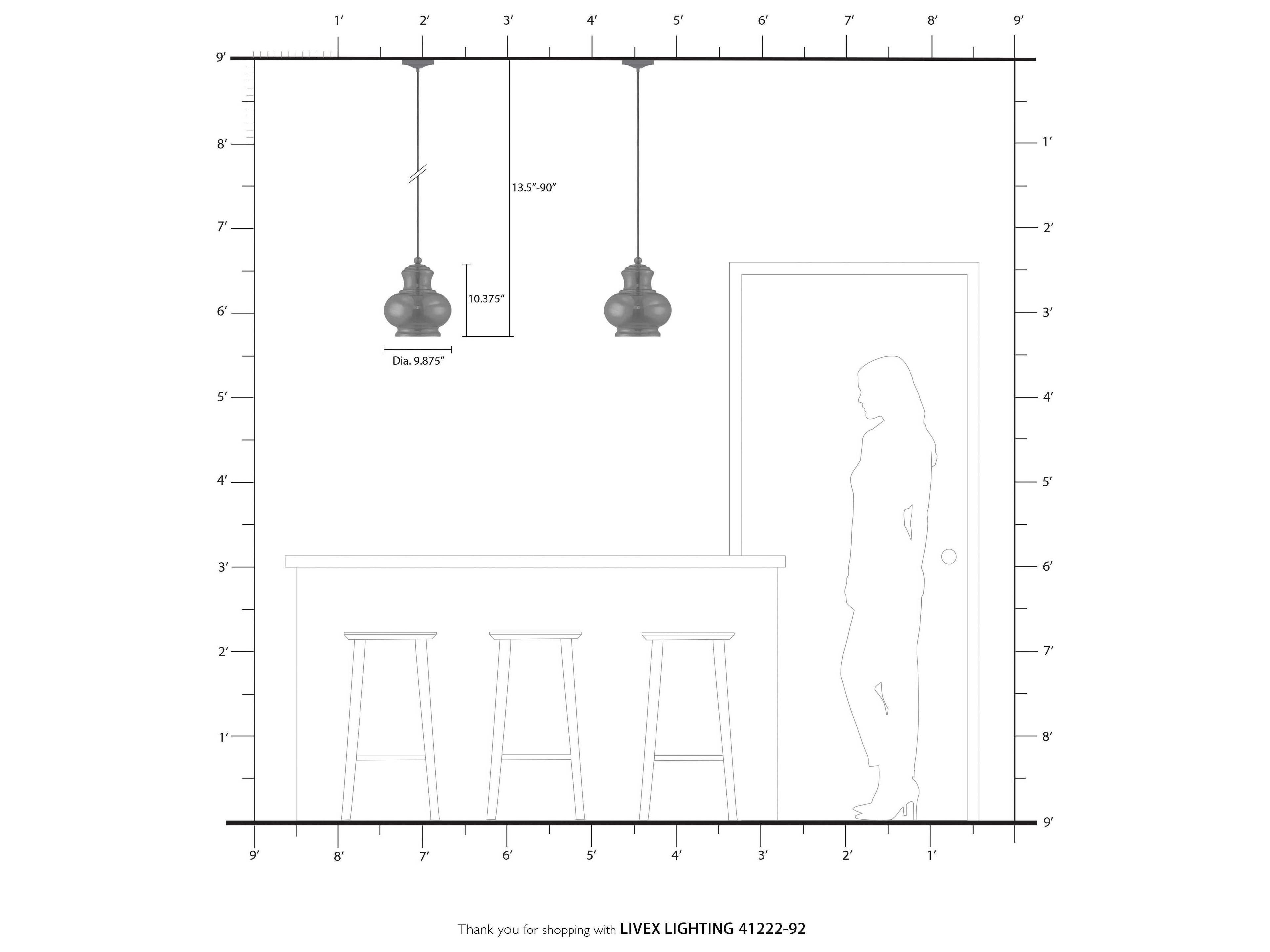 Livex Lighting Art Glass 1-Light English Bronze Mini Pendant